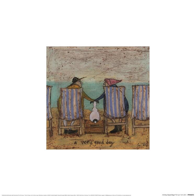 Plakat Sam Toft - A Very Good Dog II kunsttryk, Sam Toft (30 x 30 cm)