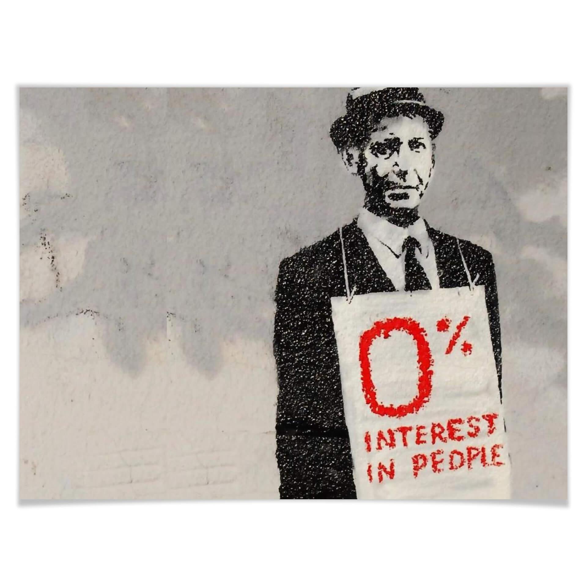 Plakat Banksy - Zero interest in people