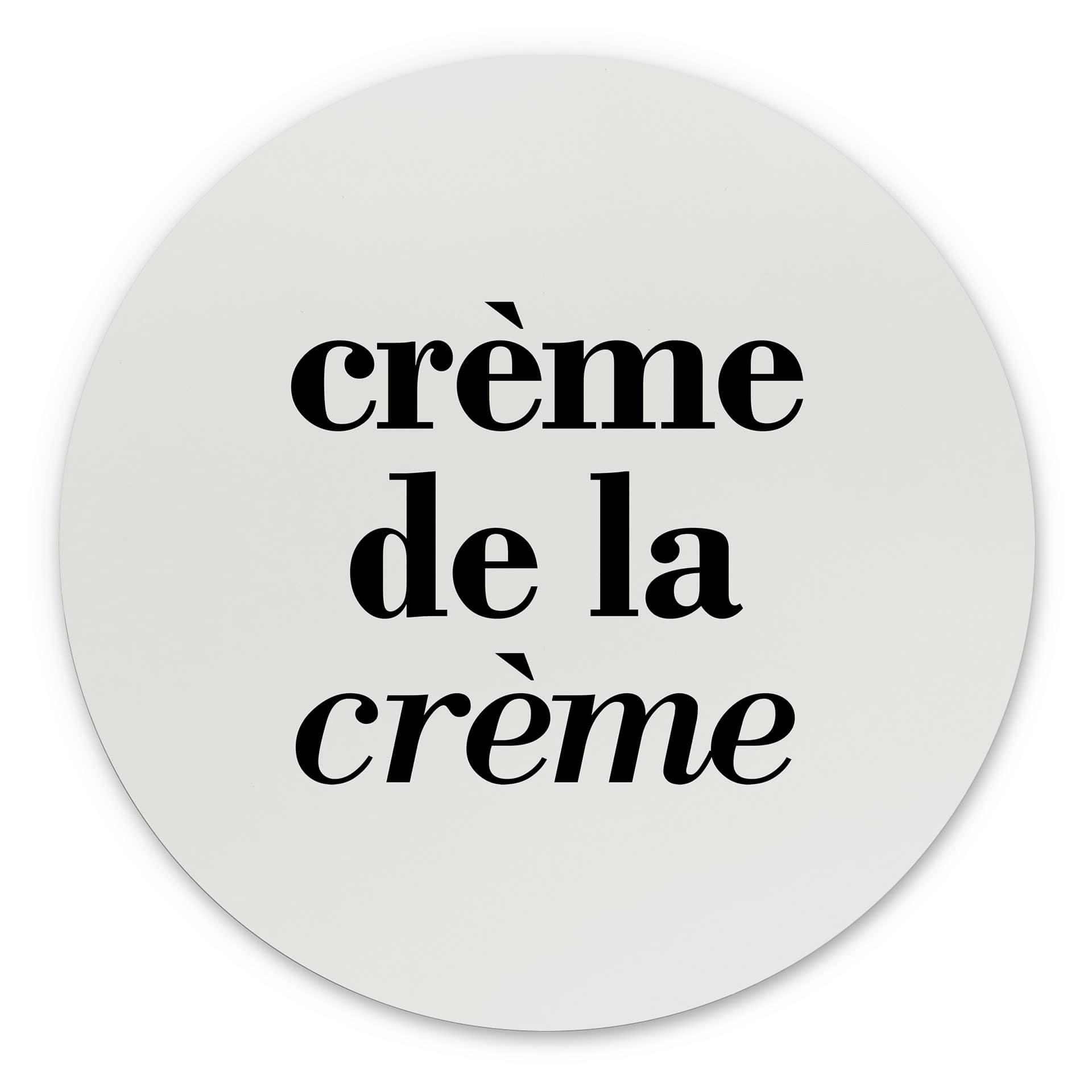 Vægcirkel Crème de la crème – print på aluminium (Alu-Dibond)