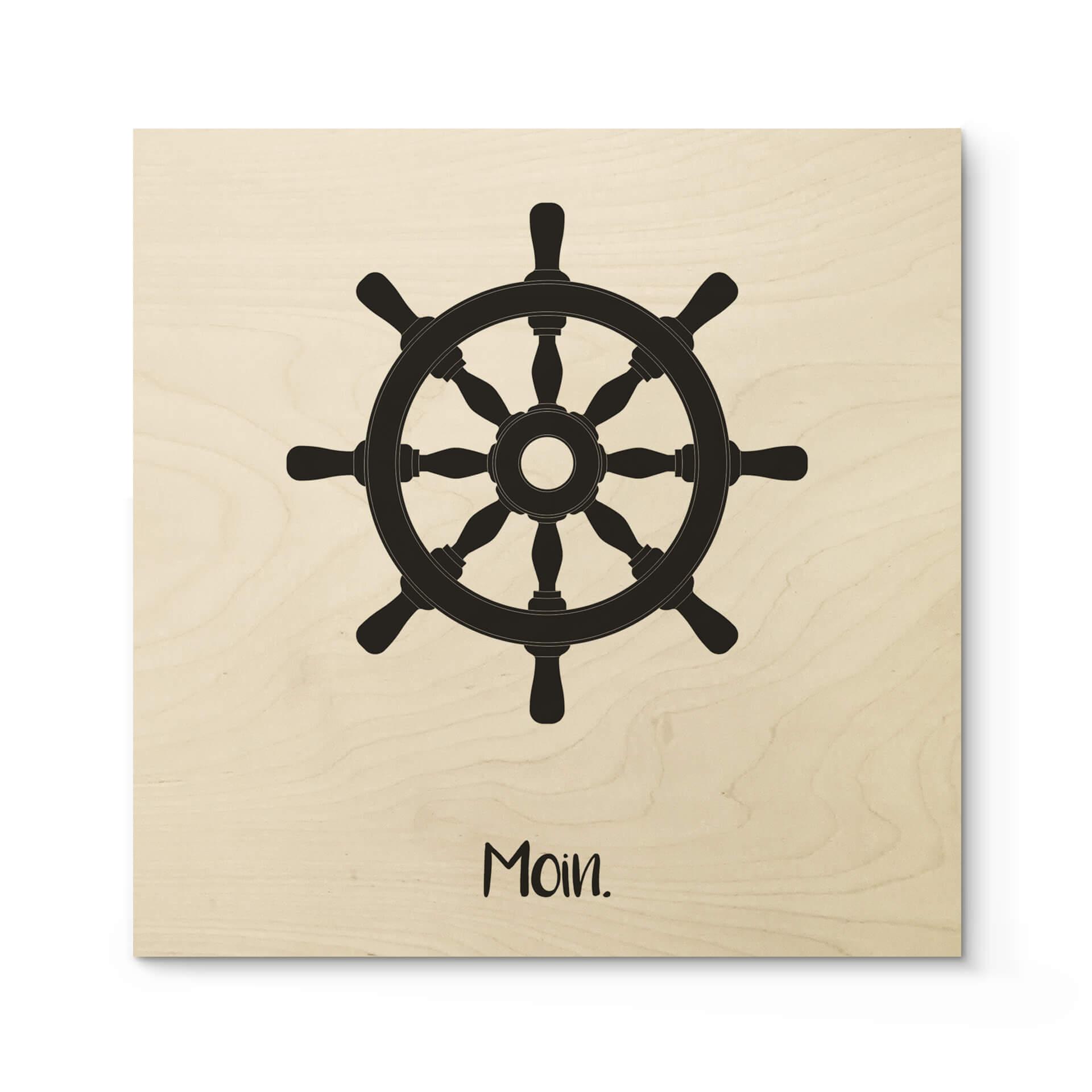 Cuadro de madera Moin con volante - Cuadrado