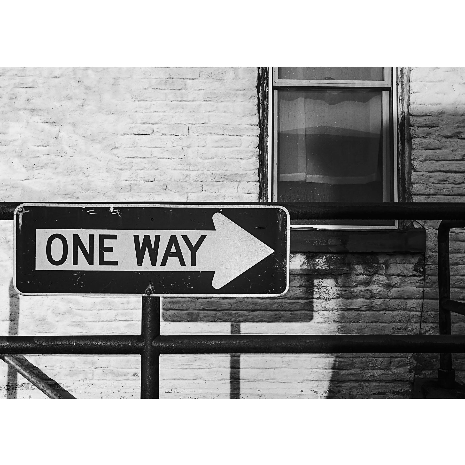Fototapete Street Sign One way