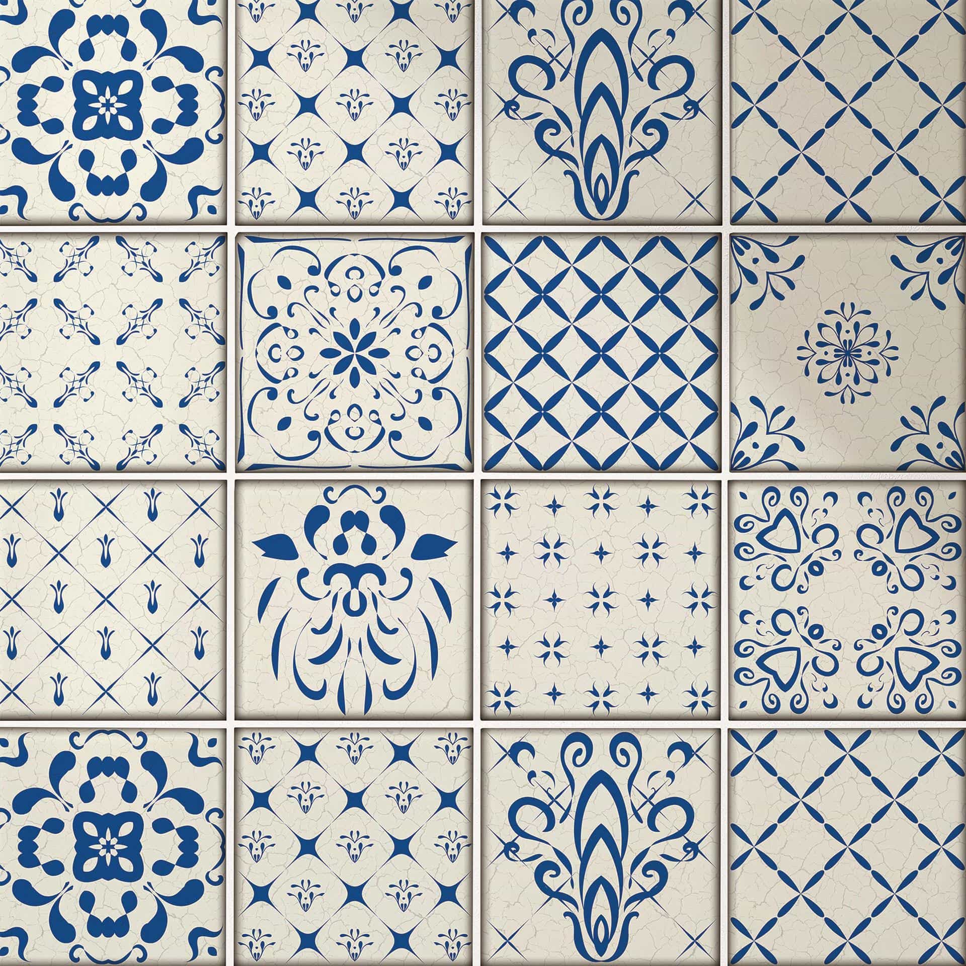 Azulejos Adhesivos Azulejos escandinavos - lote de 12