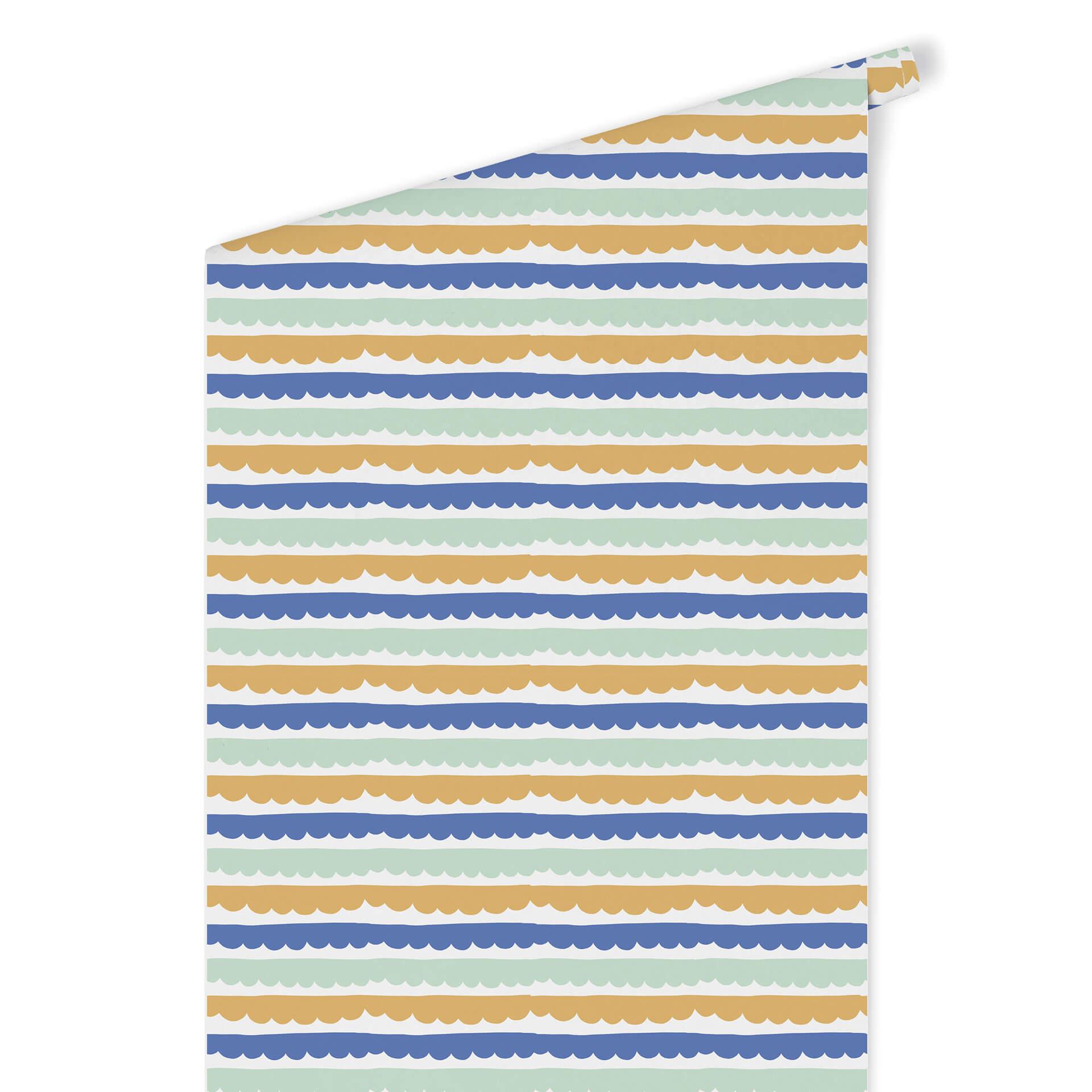 Patroonbehang - slinger blauw