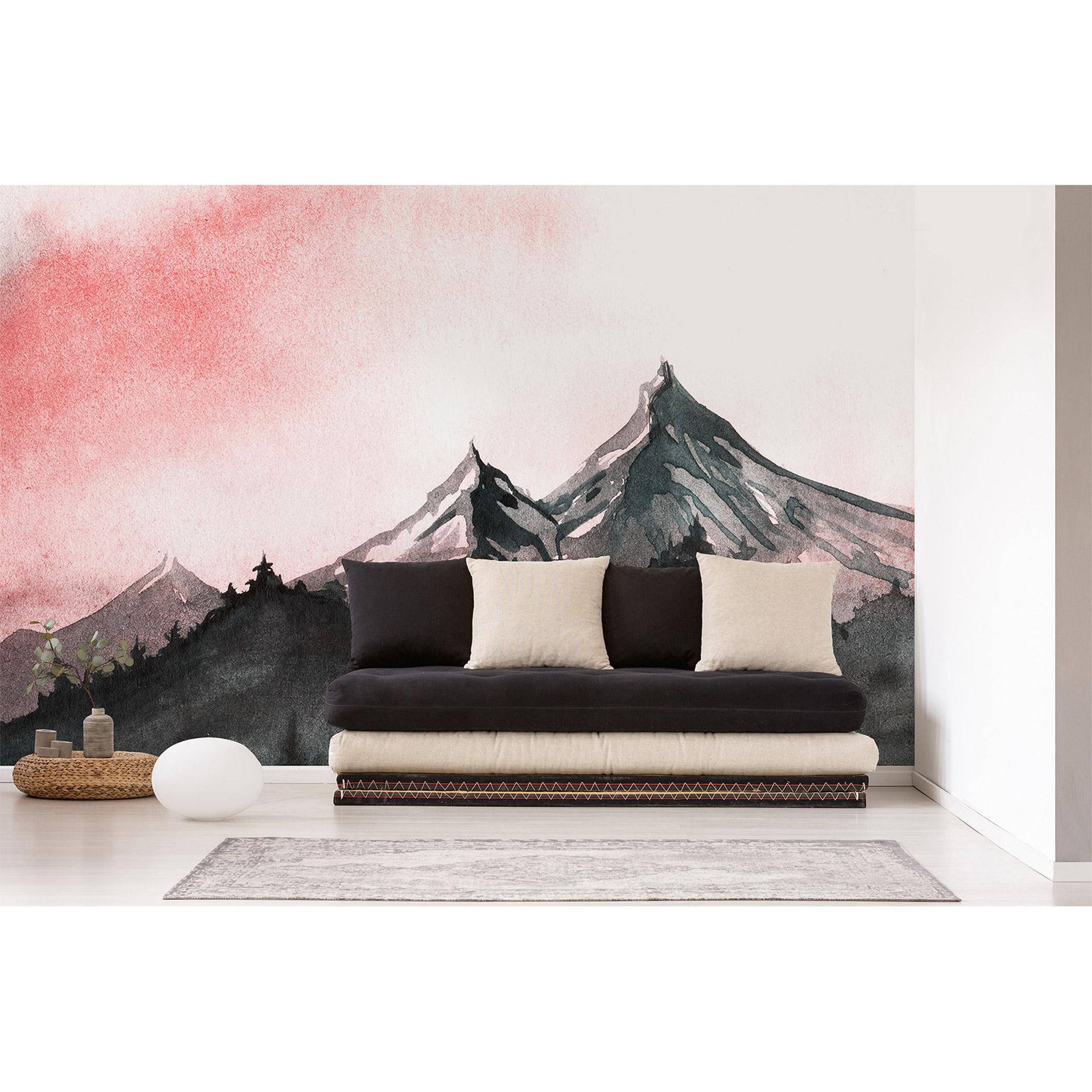 non-woven tapet Designwalls grå og hvid non-woven tapet Mountain Paint natur