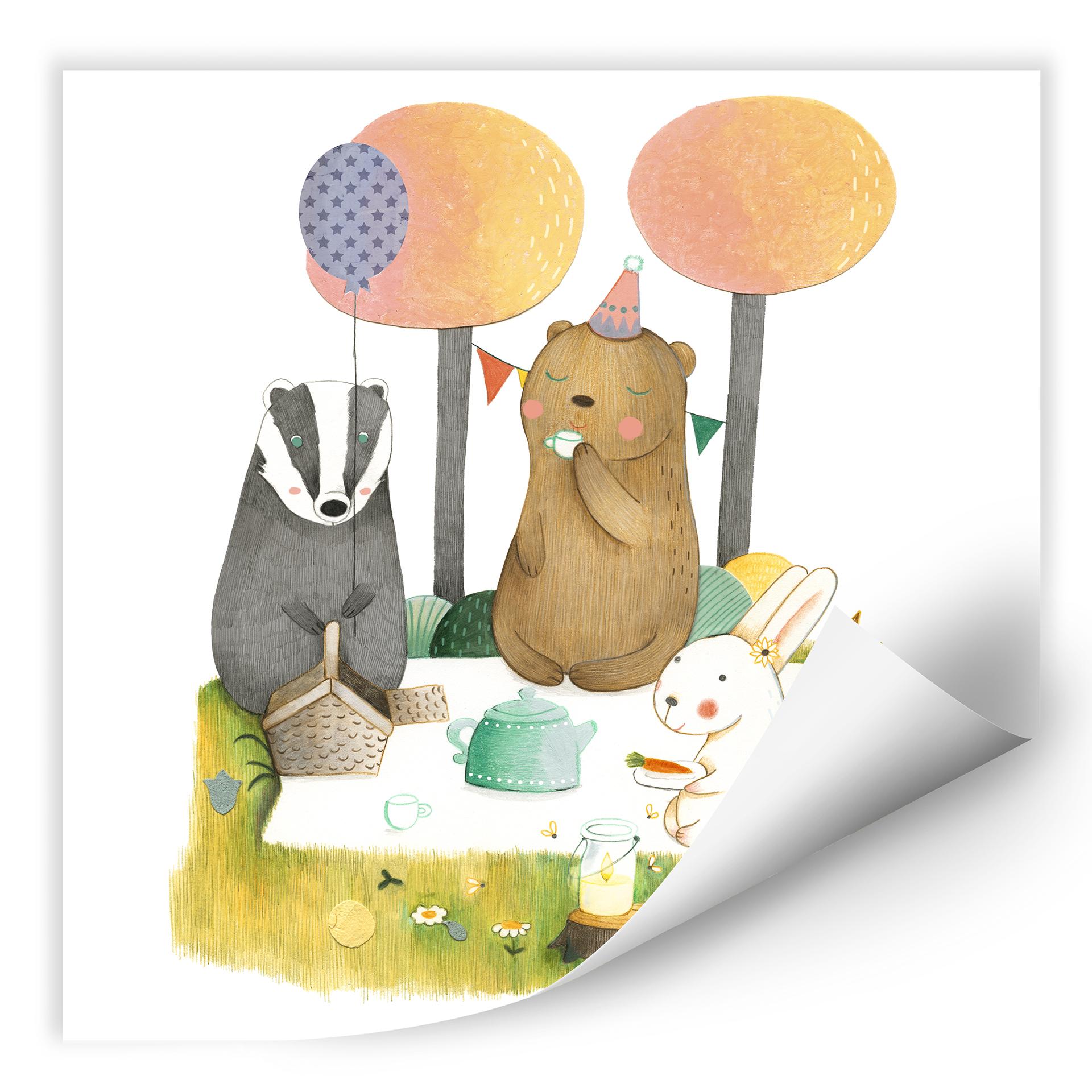 Zelfklevende Poster - Loske - Picknick