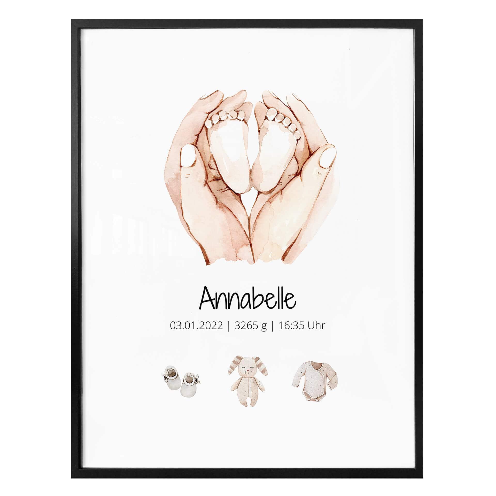Personalisiertes Poster Neugeborenes