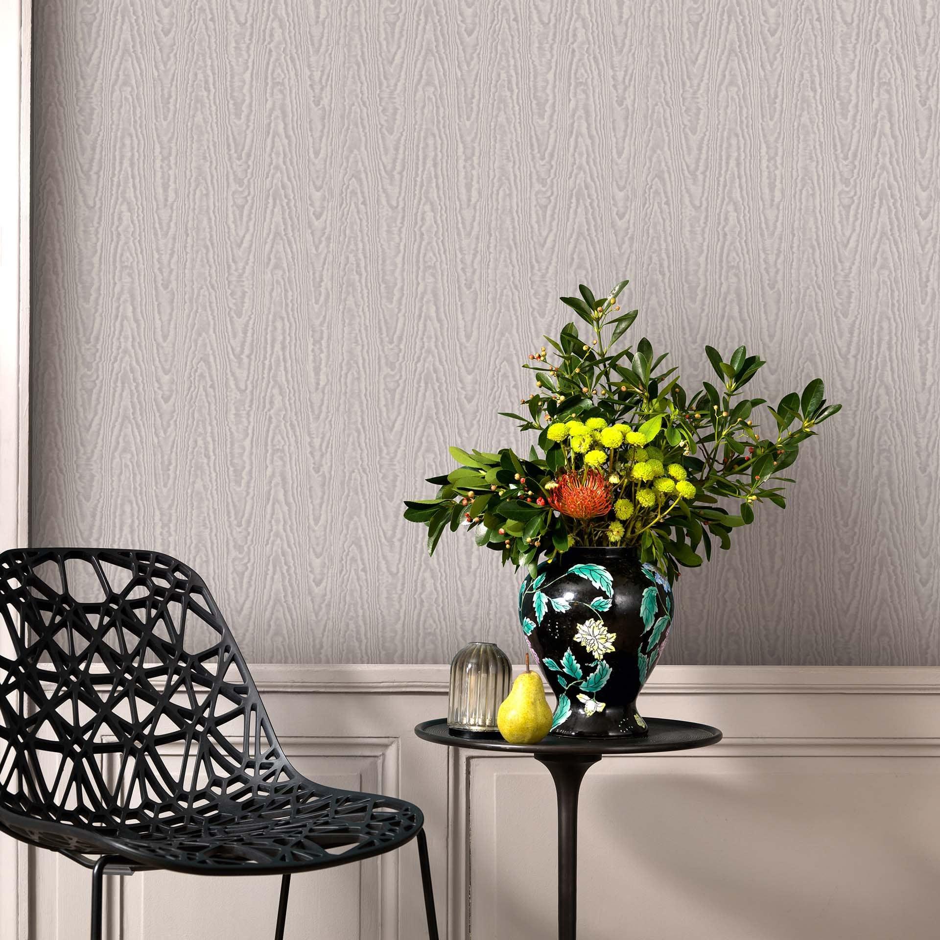 Erismann Versailles taupe, creme, lyseffekt tapet