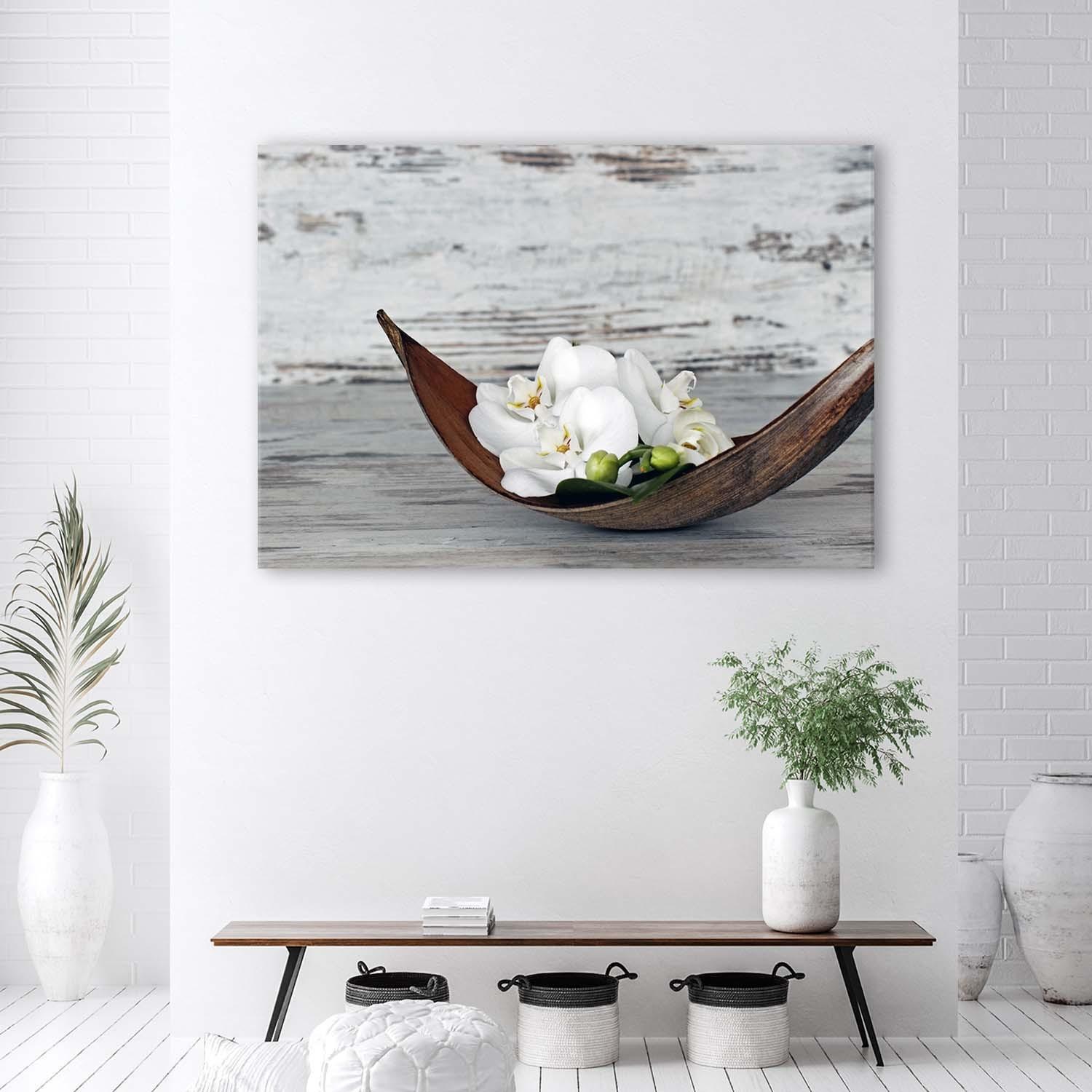 Canvasbillede, Orkidéblomster vintage