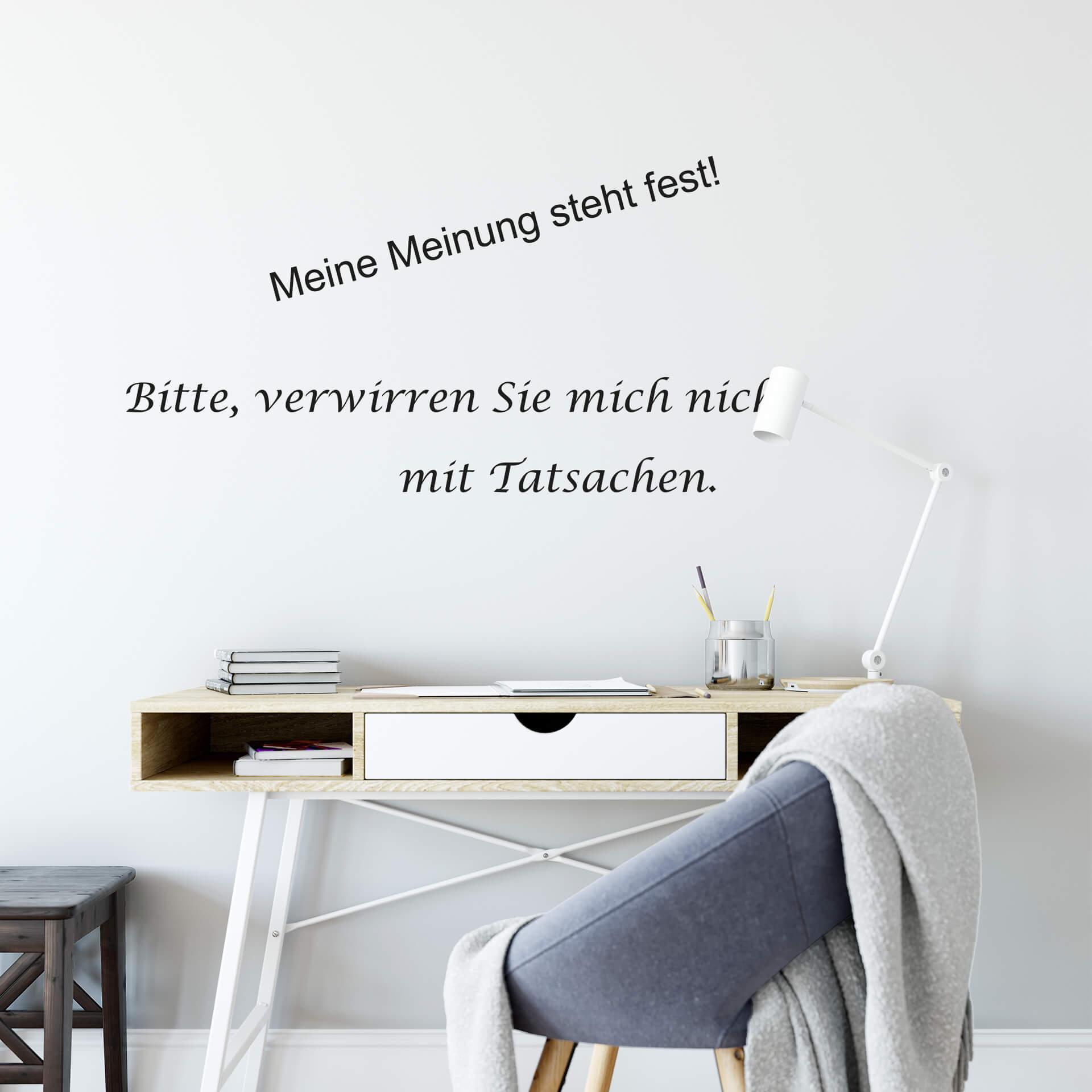 Wandtattoo Meine Meinung steht...