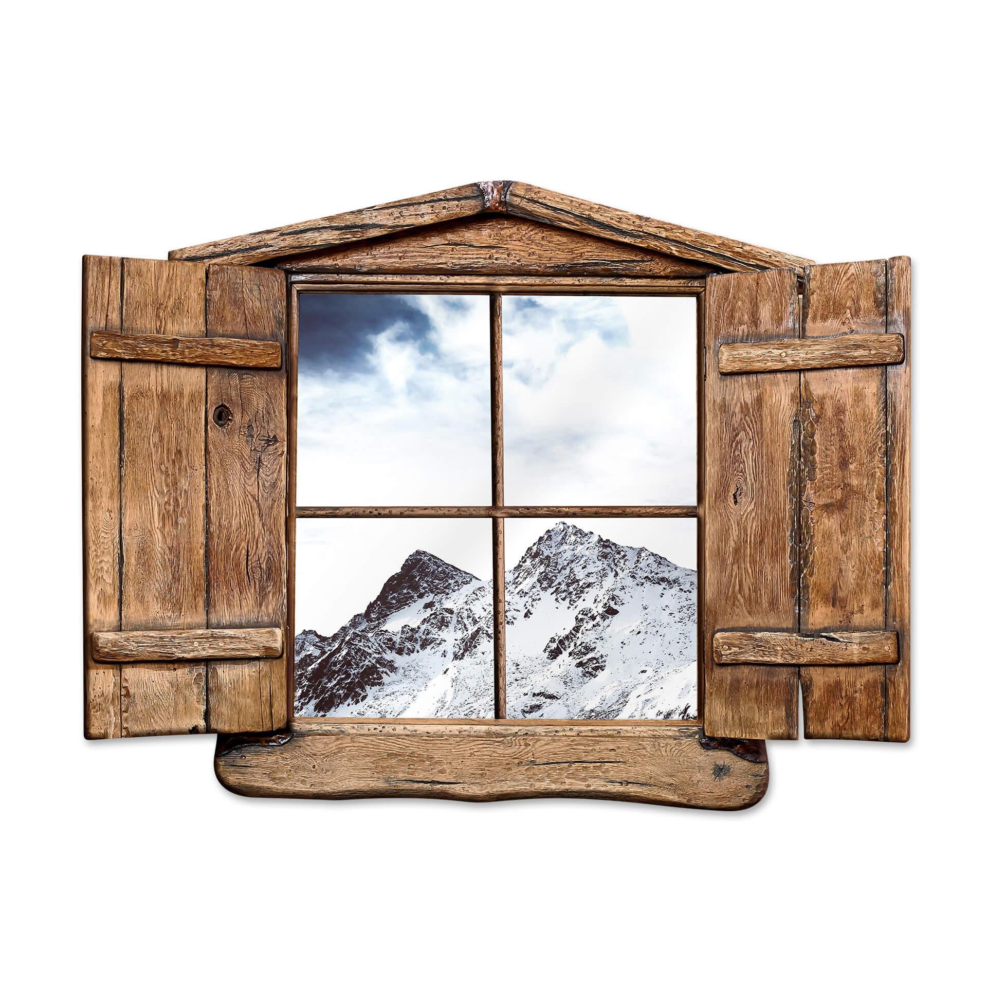 Trompe L'oeil Muursticker Snow Mountain