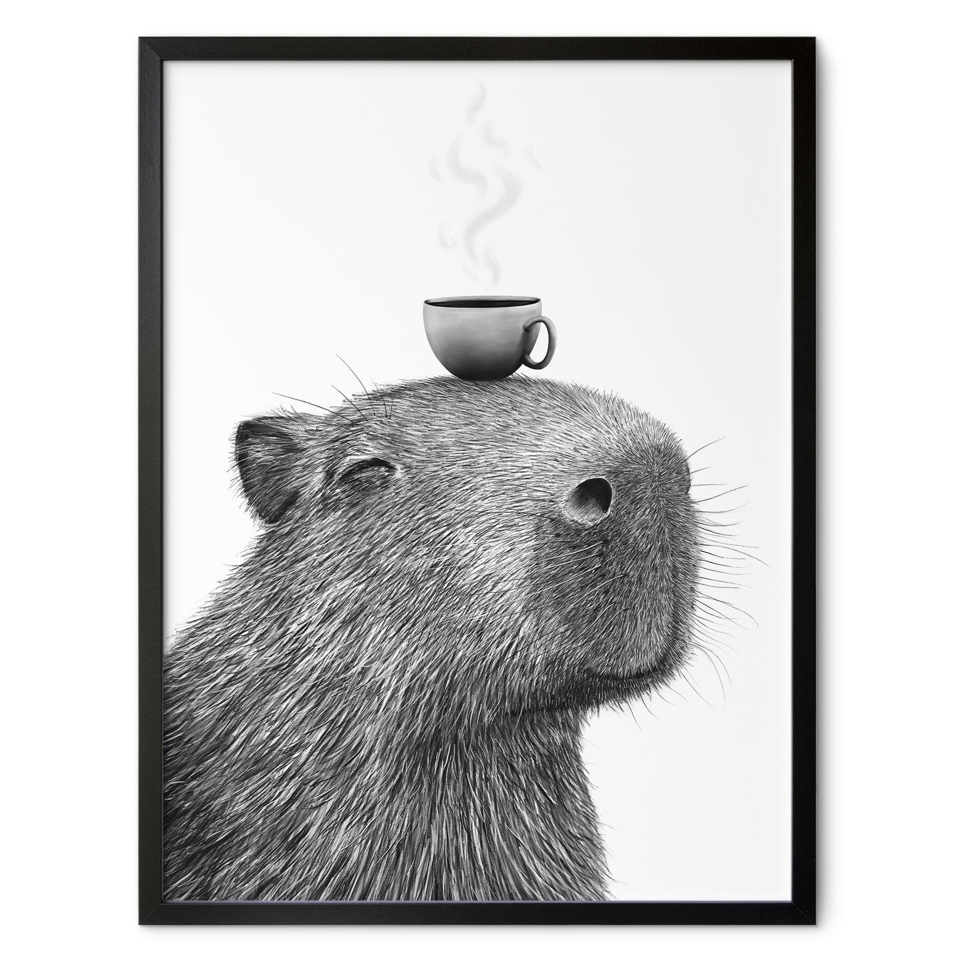 Poster Capybara Matin Café - Korenkova