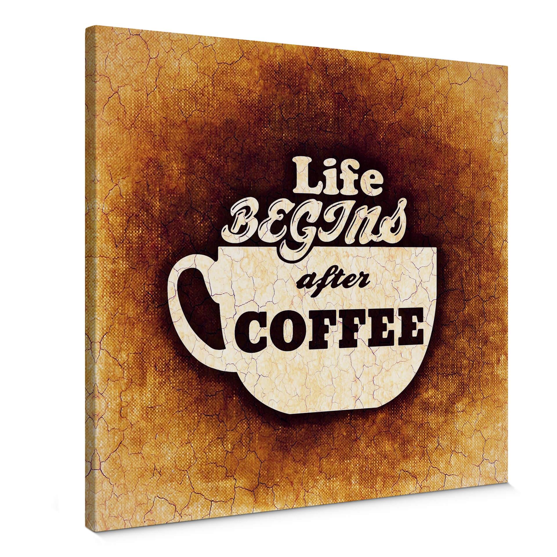 Lienzo La vida empieza después del café 02