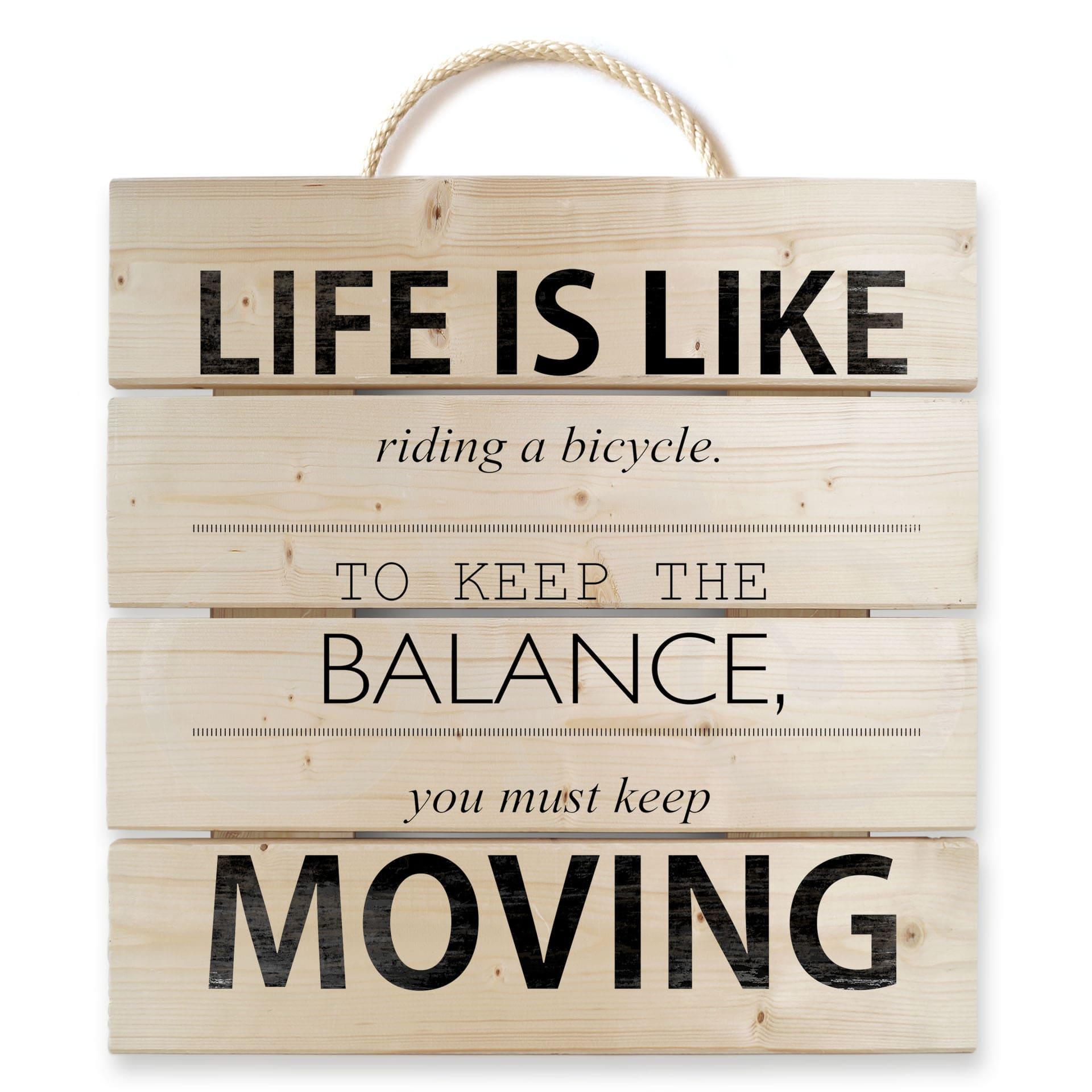 Obraz drewniany Life is Like - 40x41,5 cm