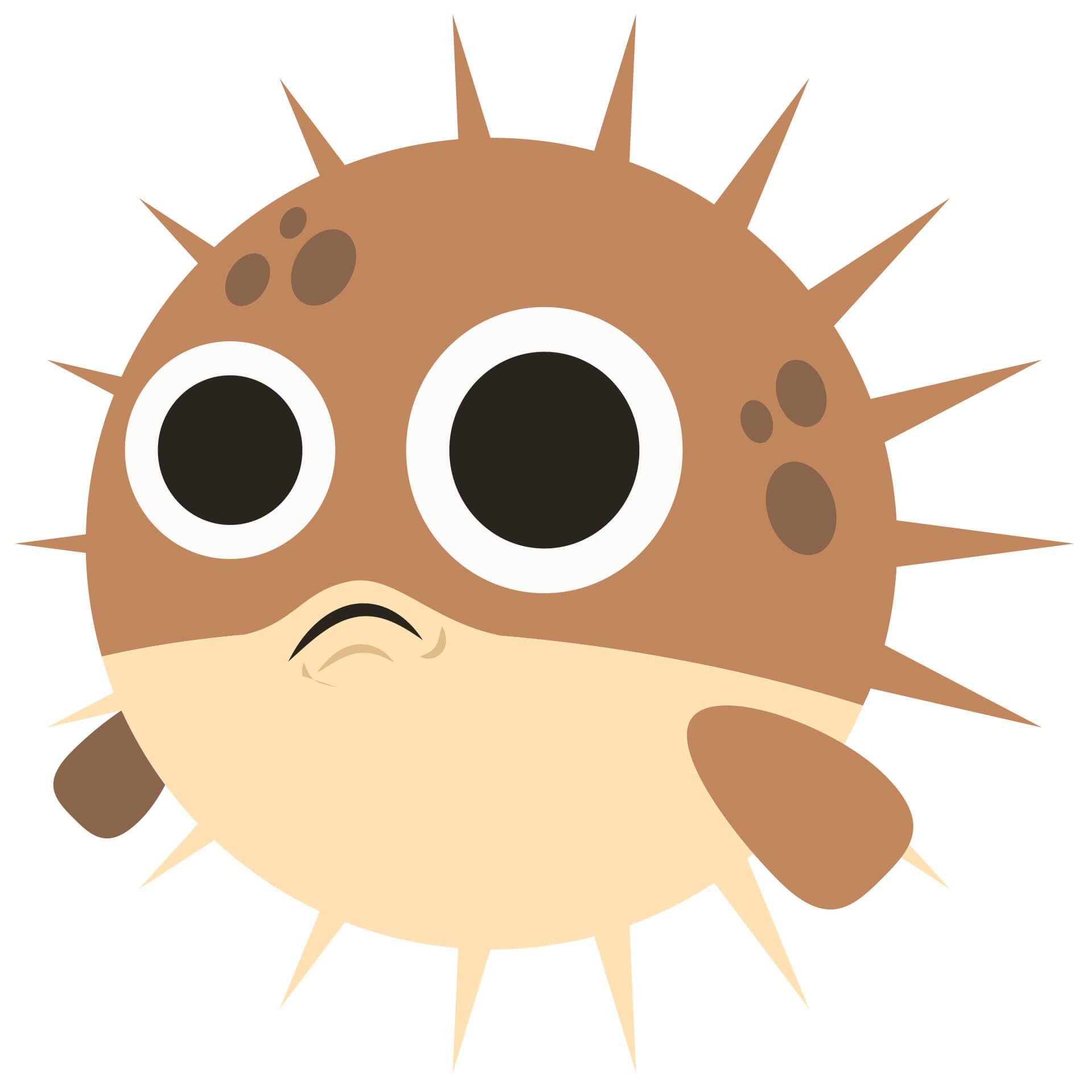 Wandtattoo Emoji Kugelfisch