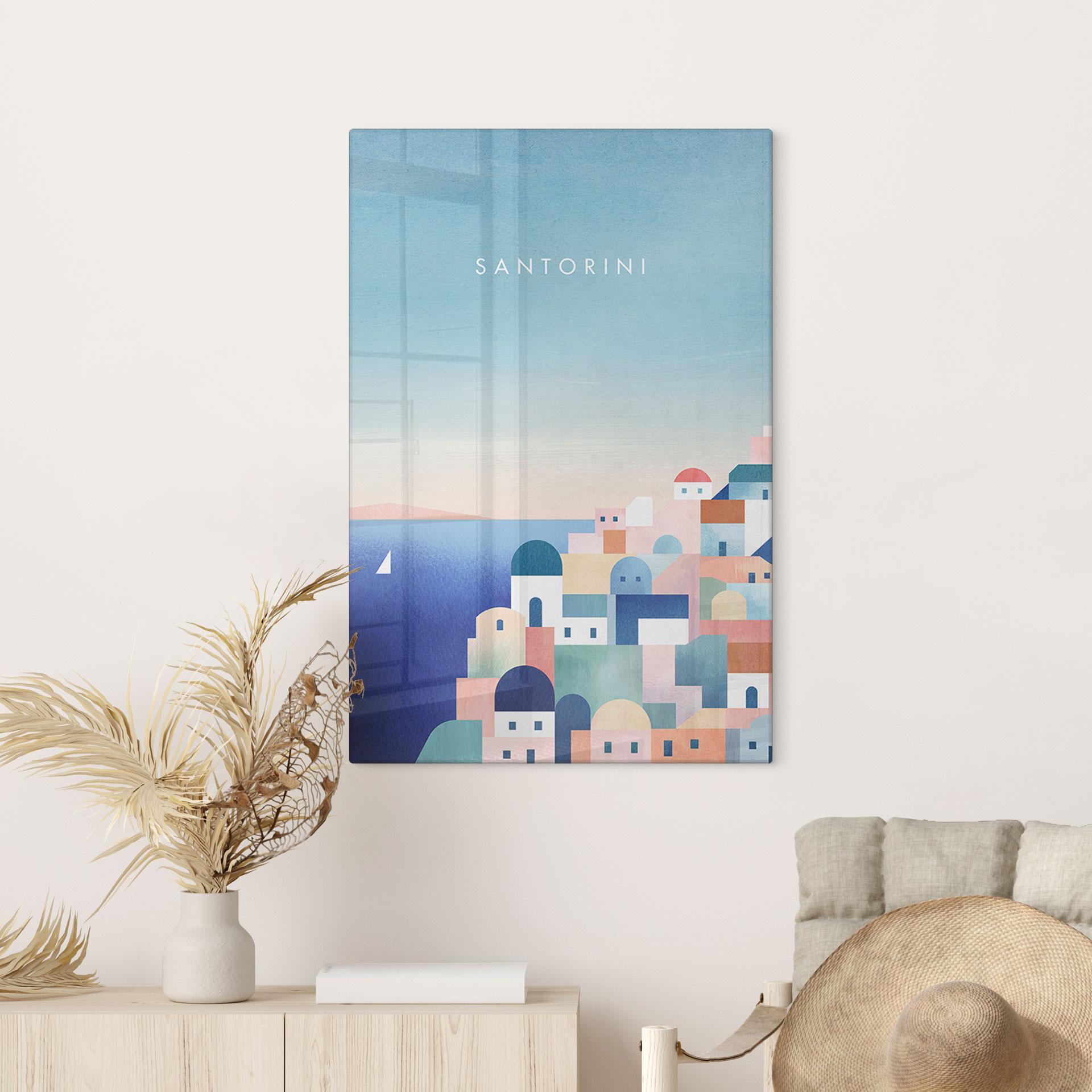 Glasbillede - Huse på Santorini - Rivers