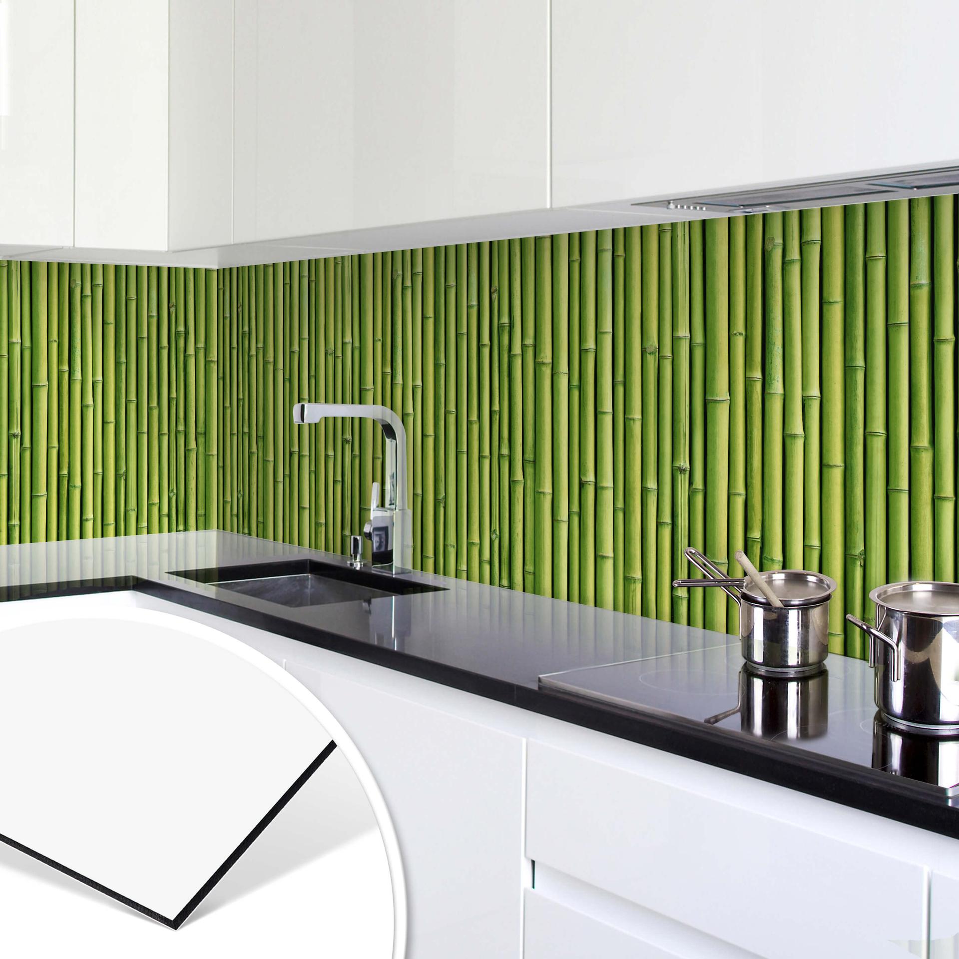Revêtement pour cuisine - Alu-Dibond - Bambous panorama