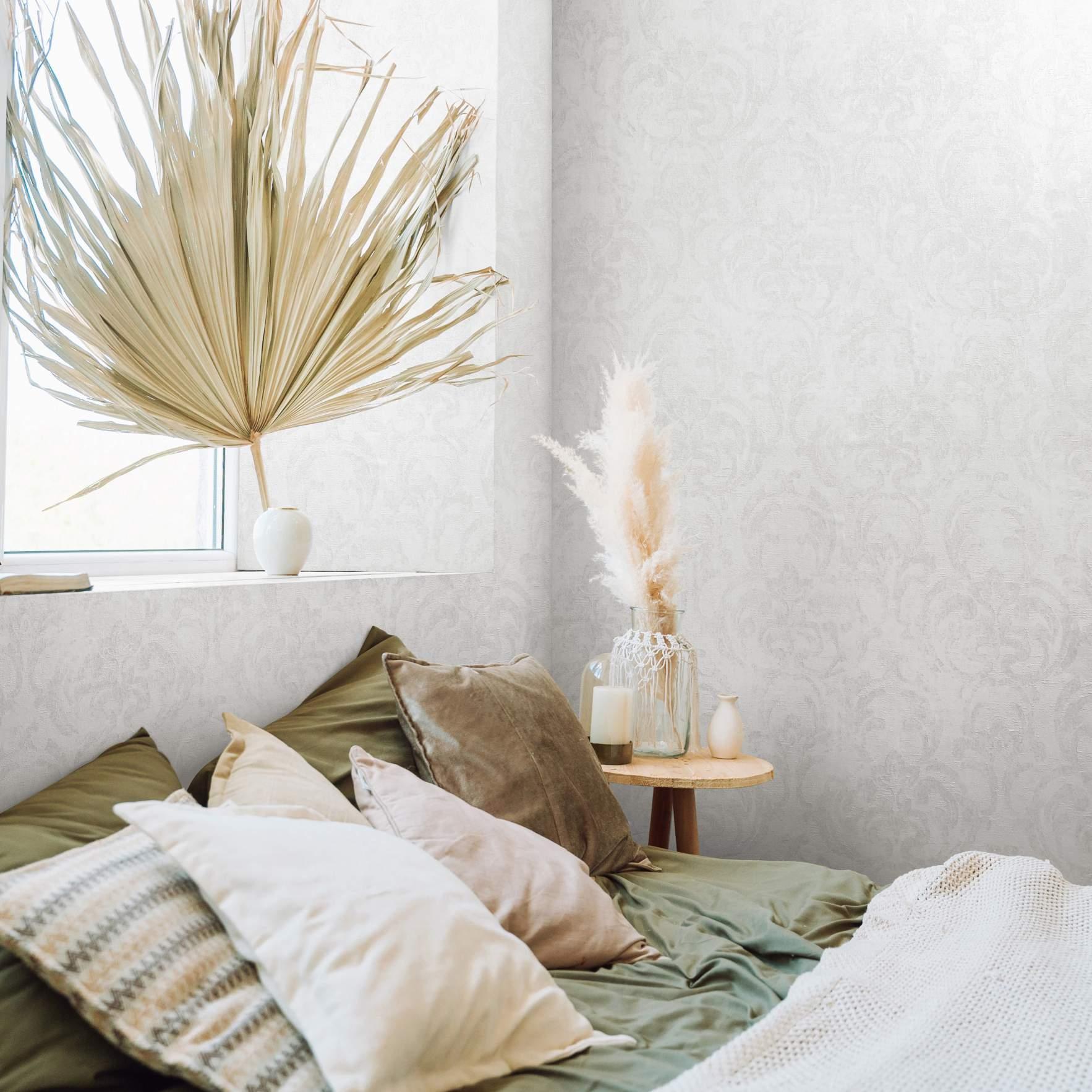 Tapet, non-woven vægbeklædning Novamur Jackie hvid