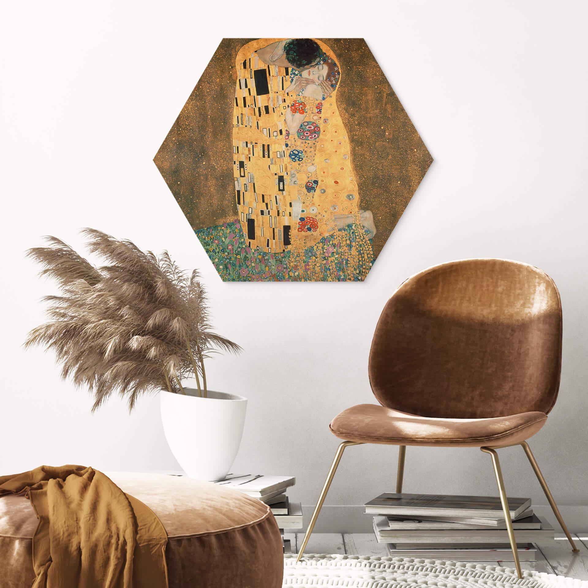 Sekskantet træ Klimt - the Kiss