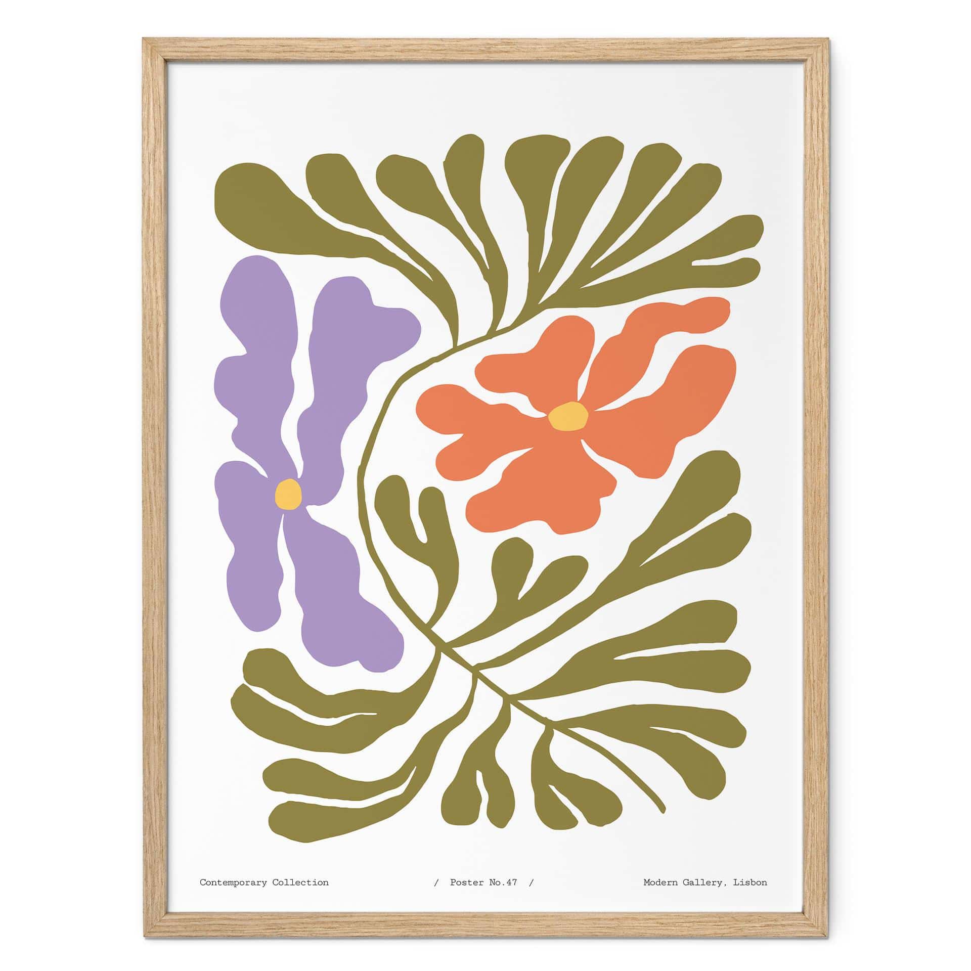 Abstrakt blomsterplakat i retrostil - Treechild