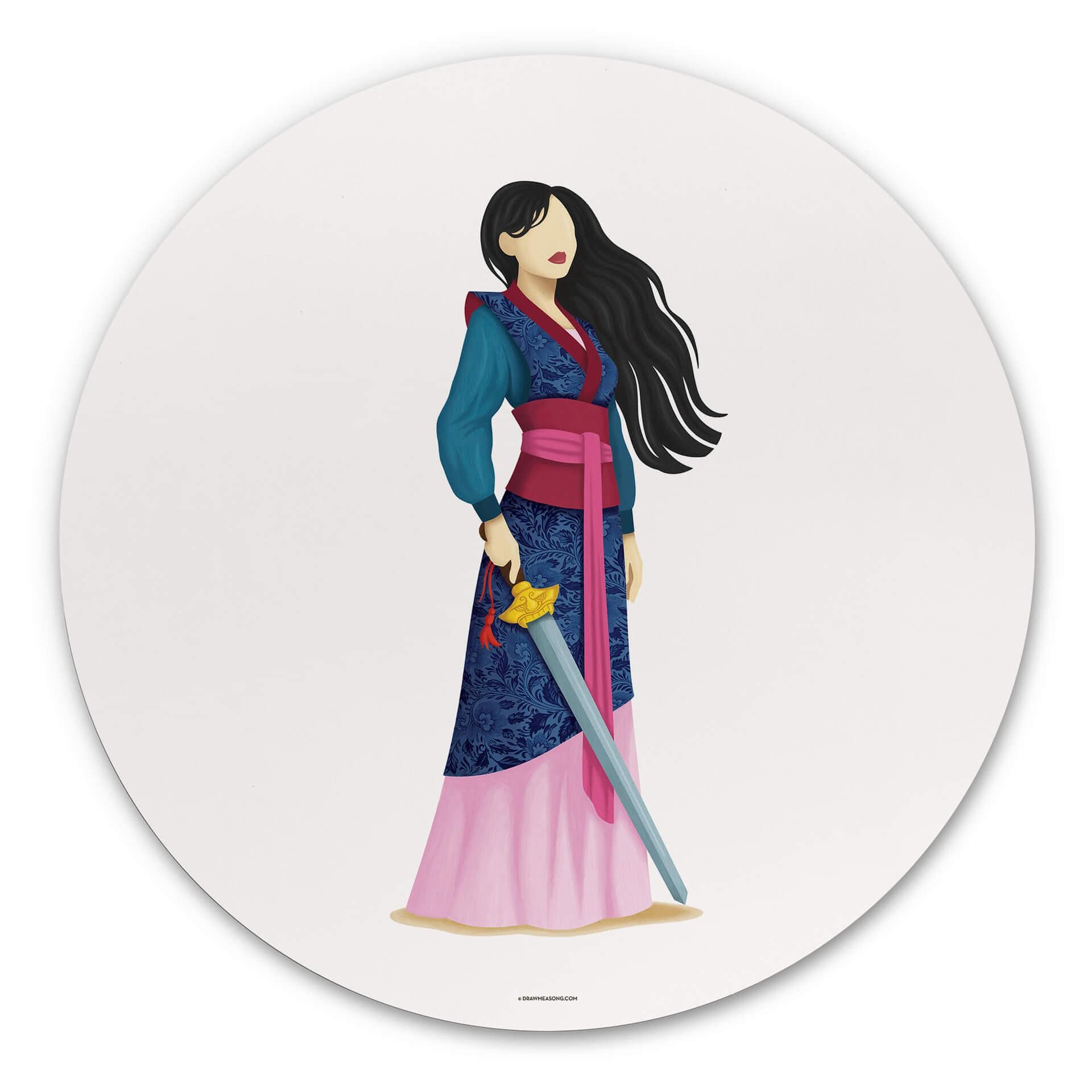 Tableau sur alu-Dibond rond Tohmé - Mulan