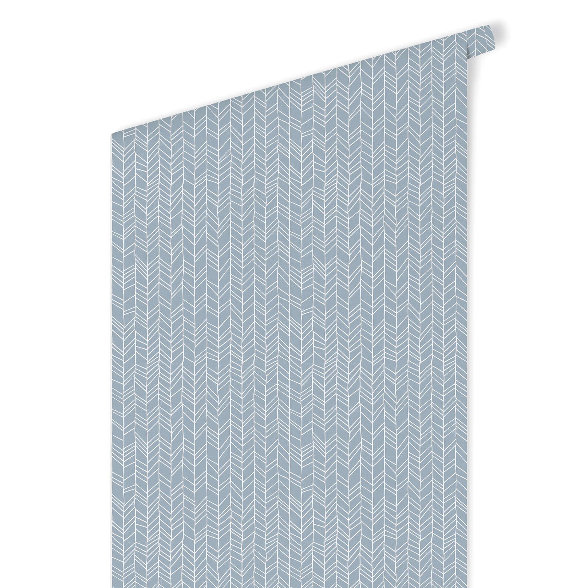 Patroonbehang – Abstracte Lijnen – blauw