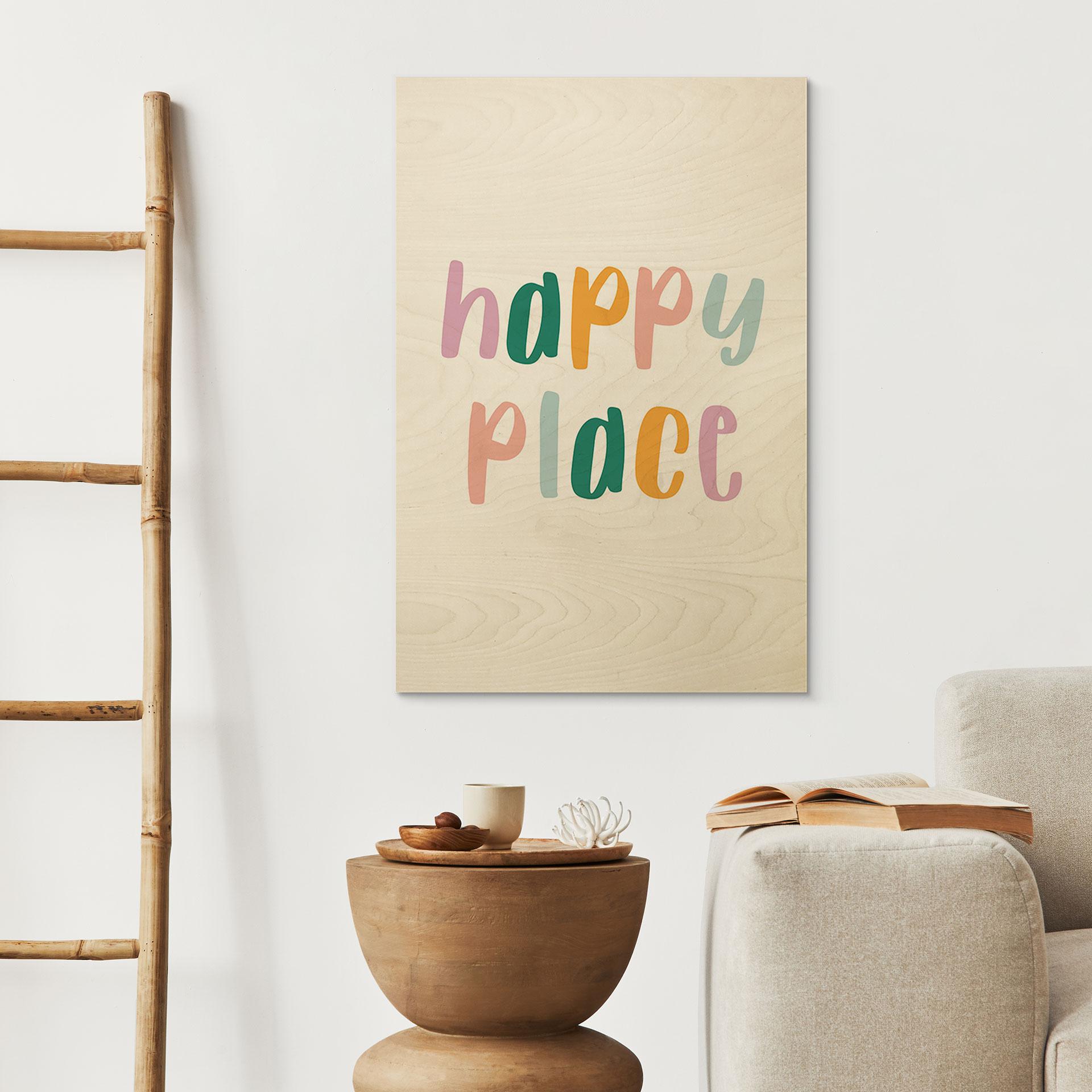 Billede af træ med ordsprog - Happy place