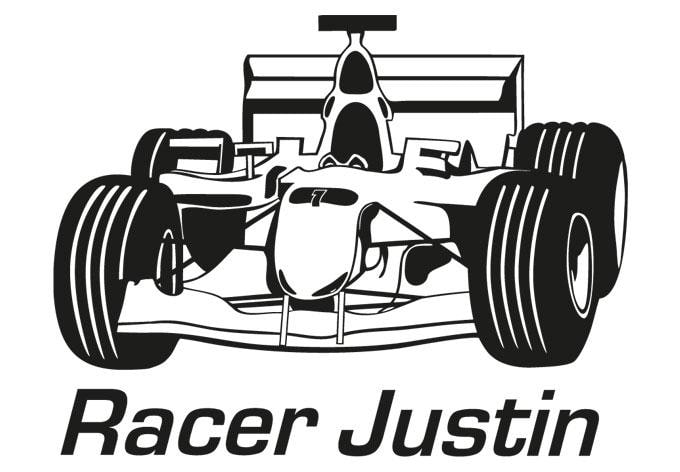 Muursticker Racer + Naam naar Wens