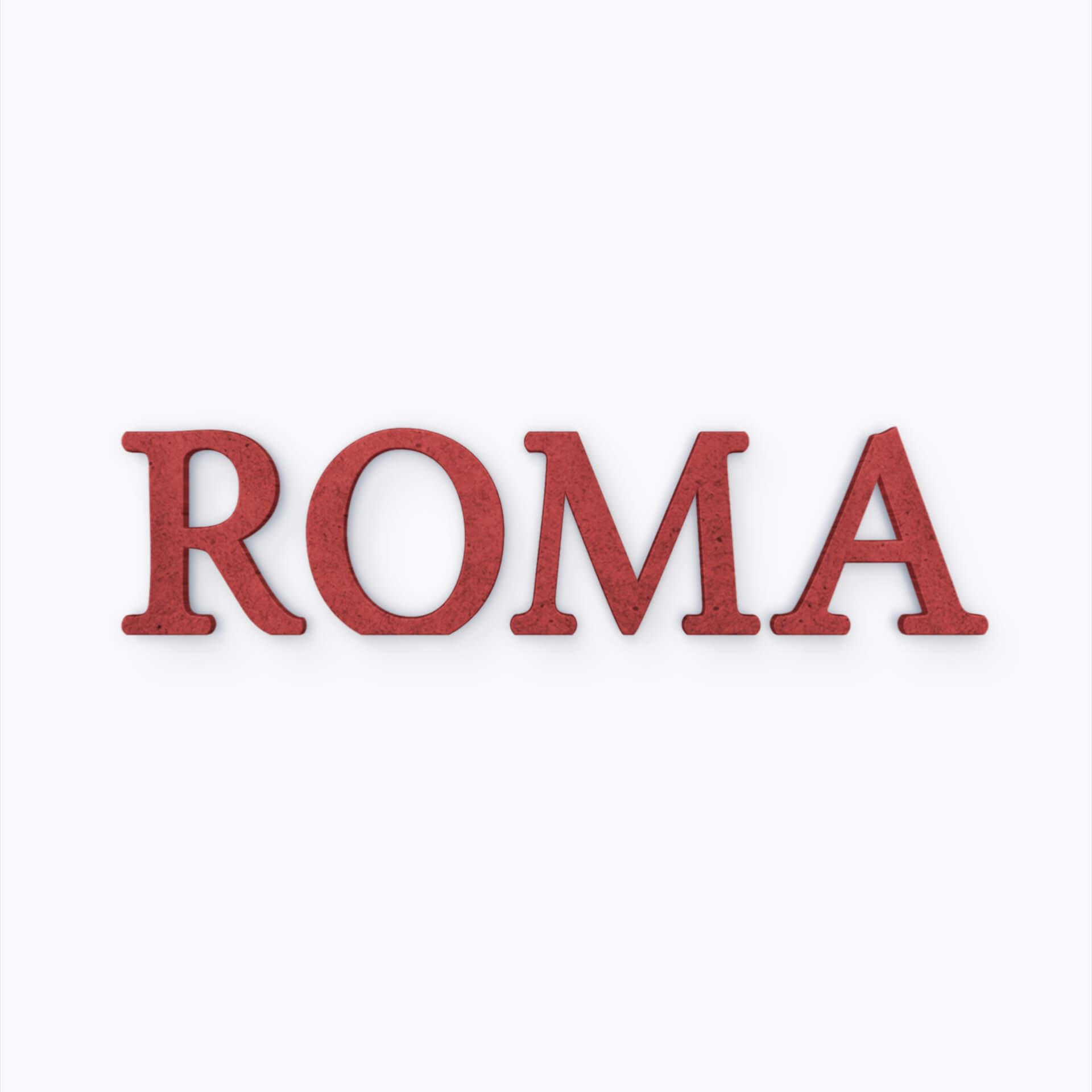 Scritta in MDF - Roma