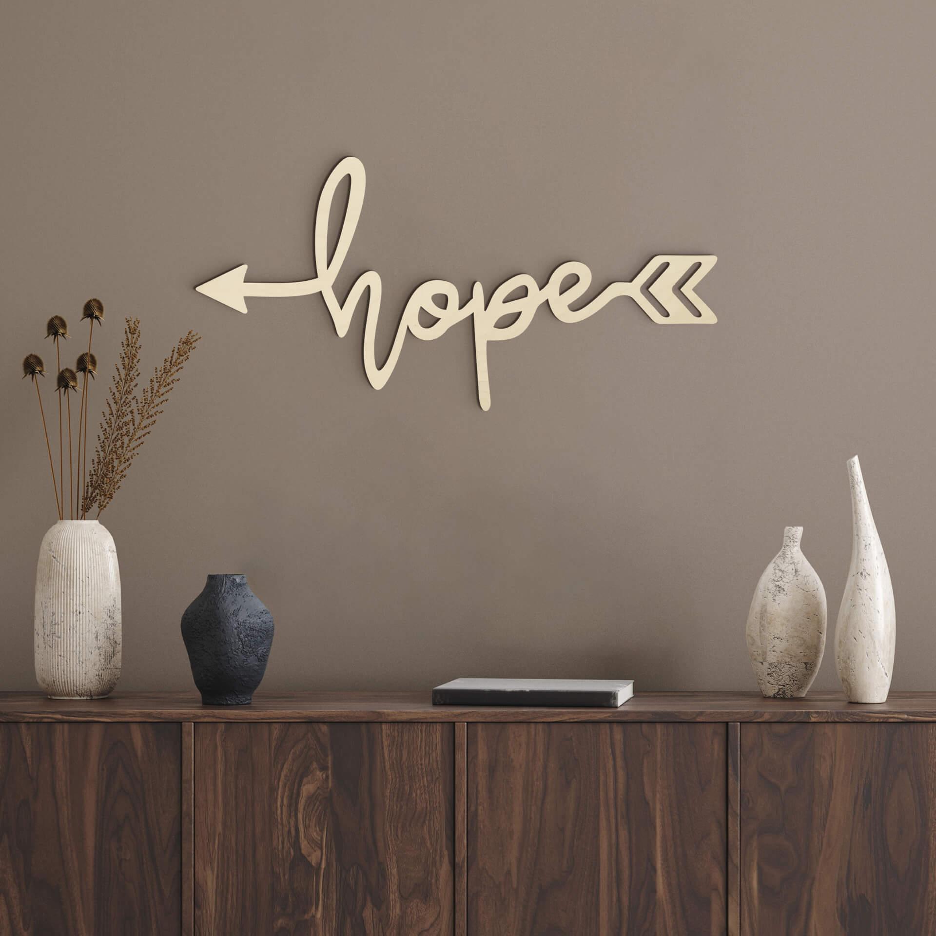 Træbogstaver - Hope arrow