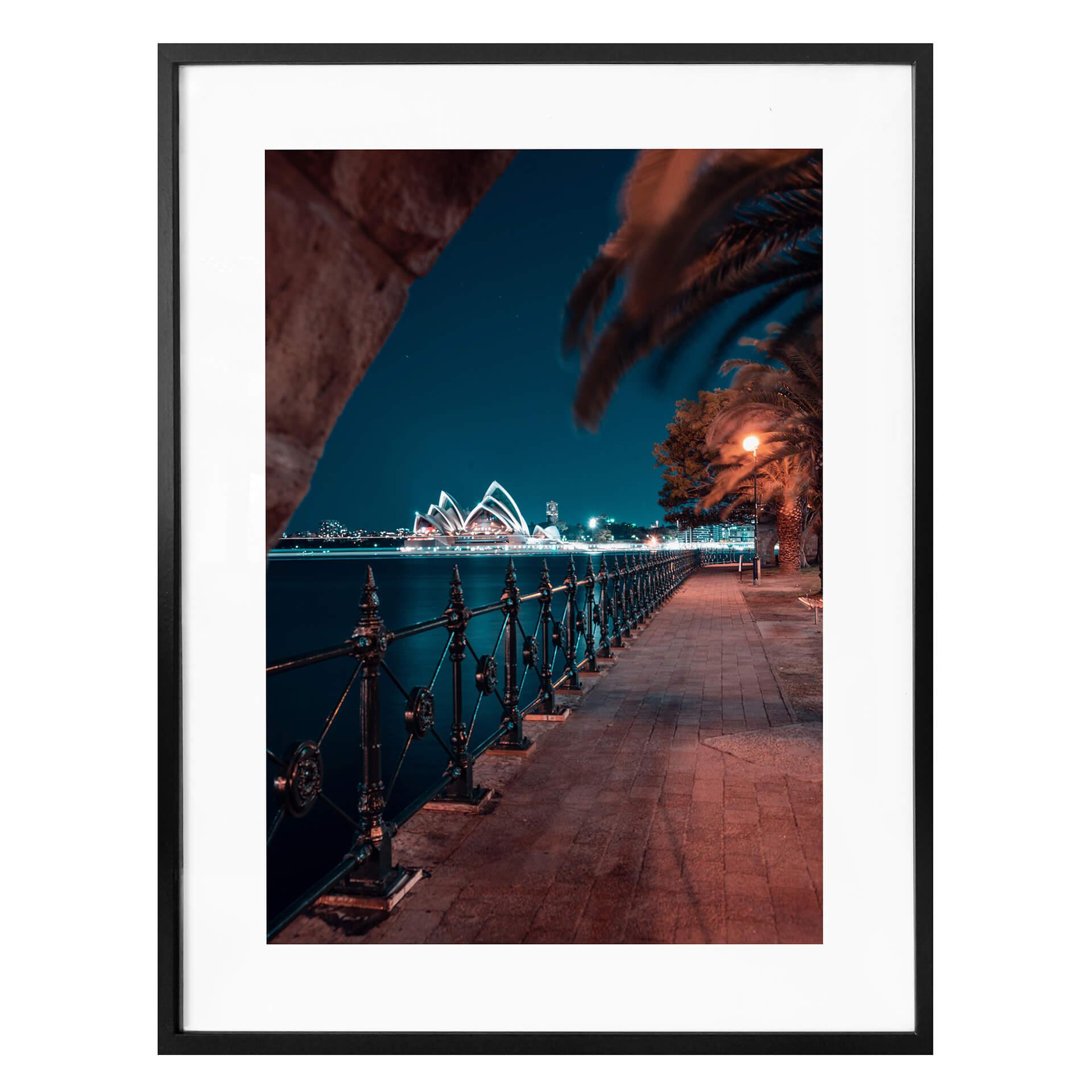 Póster Sídney de noche - El paseo marítimo
