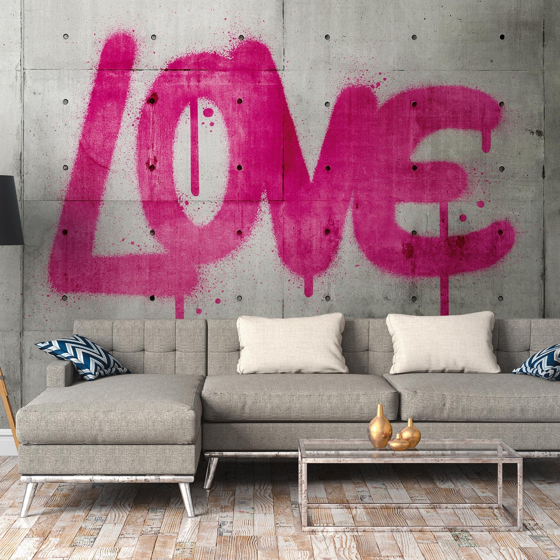 Livingwalls Metropolitan stories THE WALL - tapet med betonlook