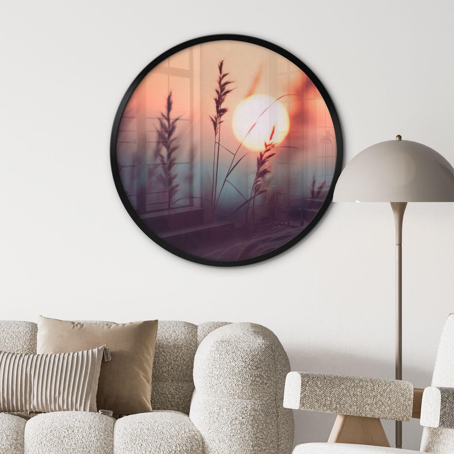 Plakat Græsser i lyset af den glødende sol - Treechild - Round
