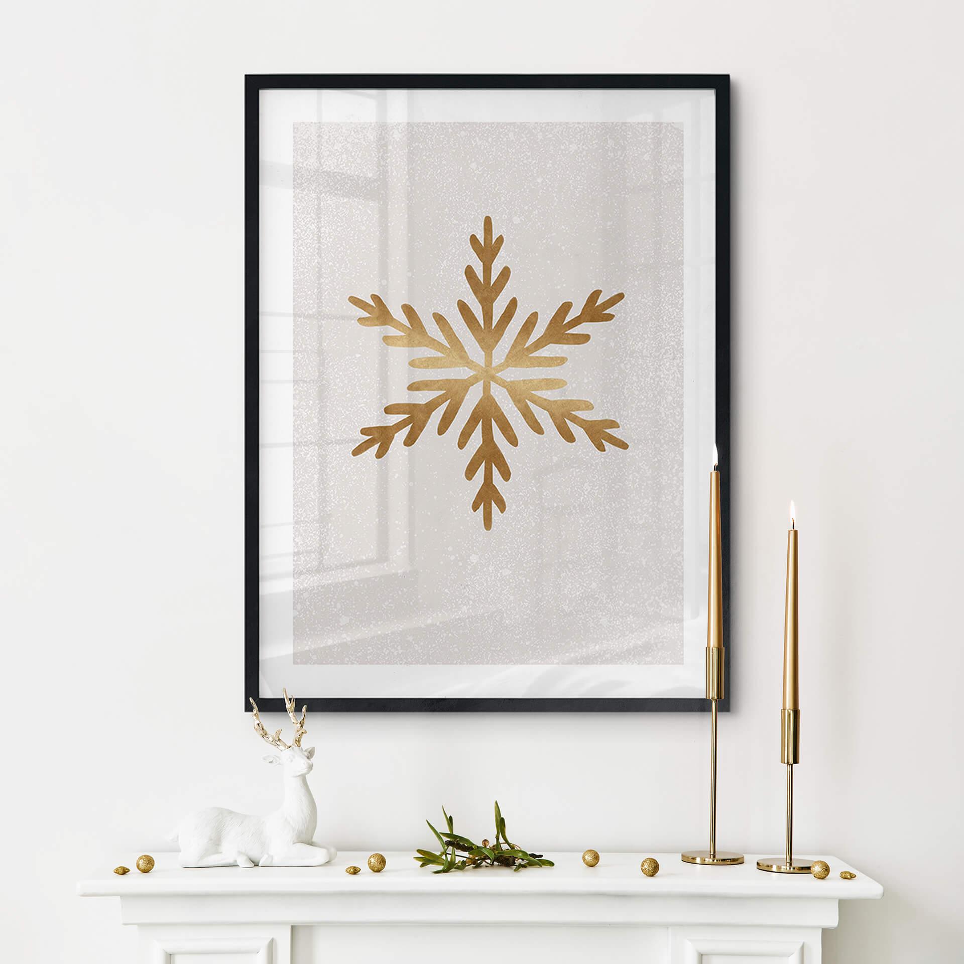 Plakat Orara Studio - Golden Snowflakes