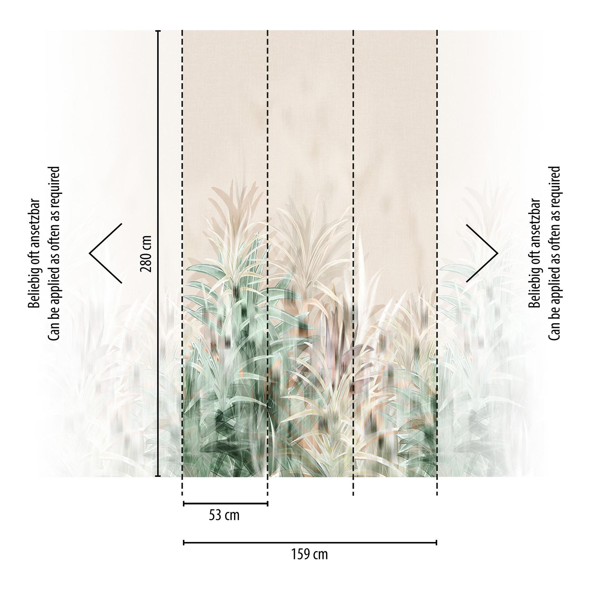 COSMOPOLITAN Jungle Fotobehang bladeren beige groen - modern Vliesbehang