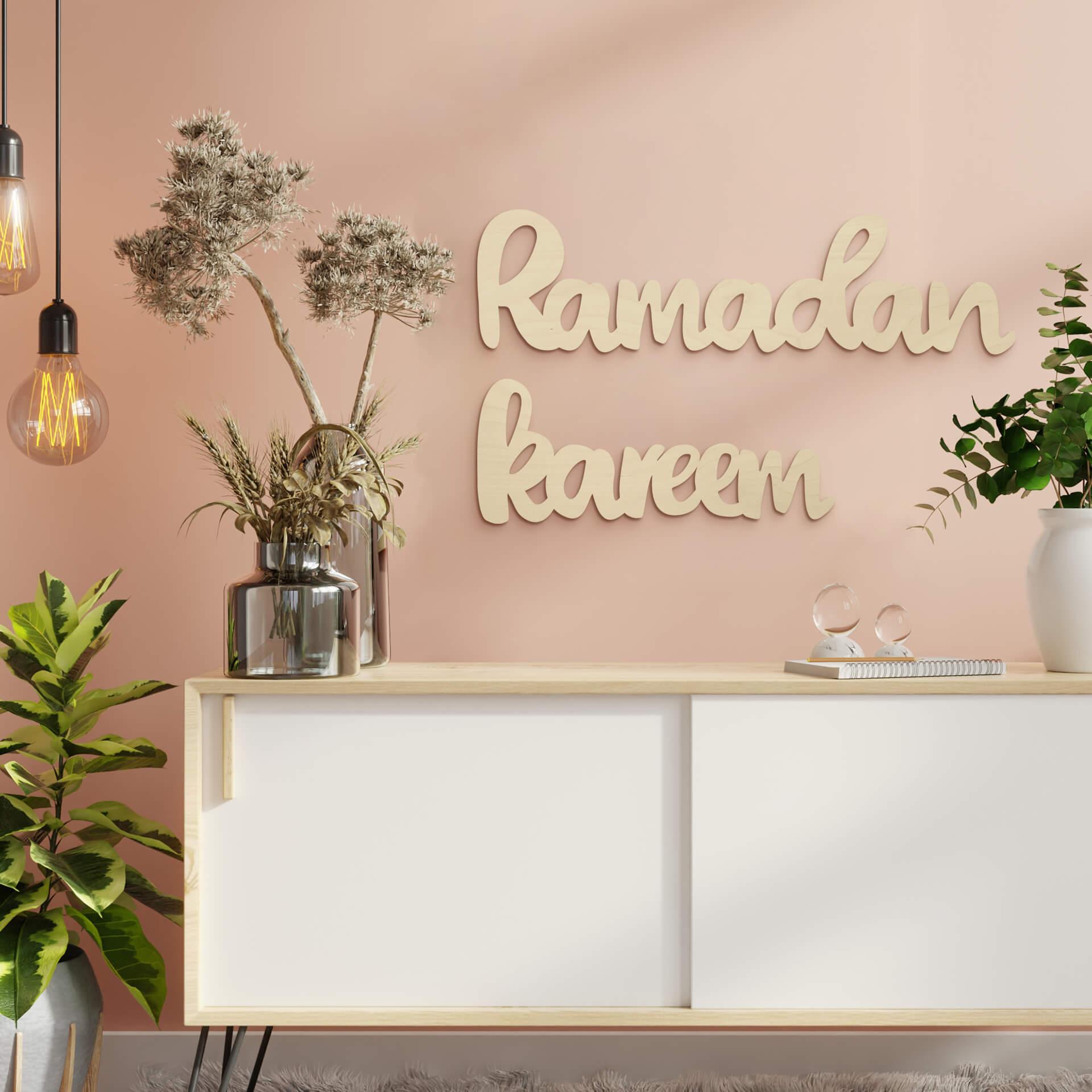 Décoration en bois placage peuplier - Ramadan Kareem