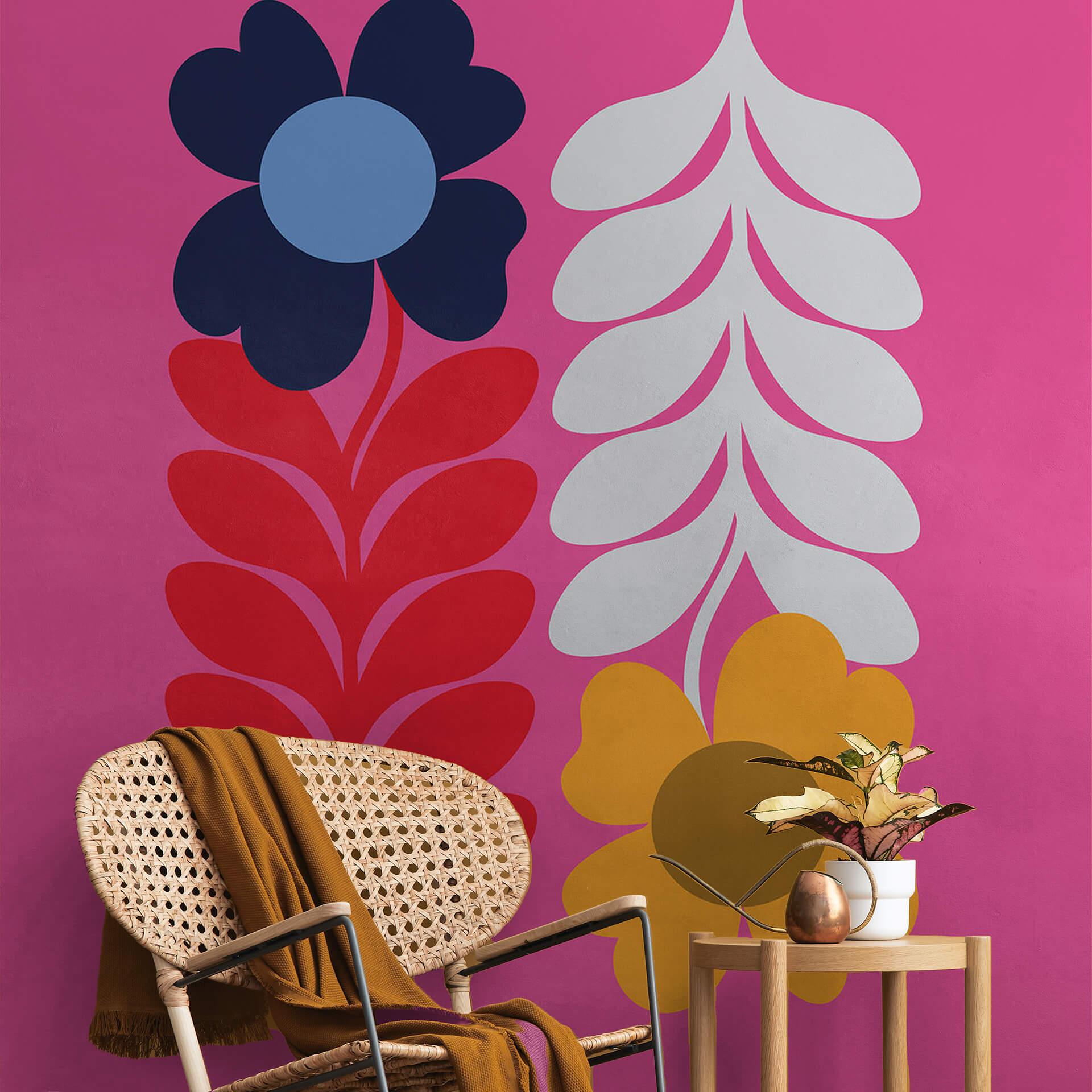 Fototapet Collett - Retro Flowers