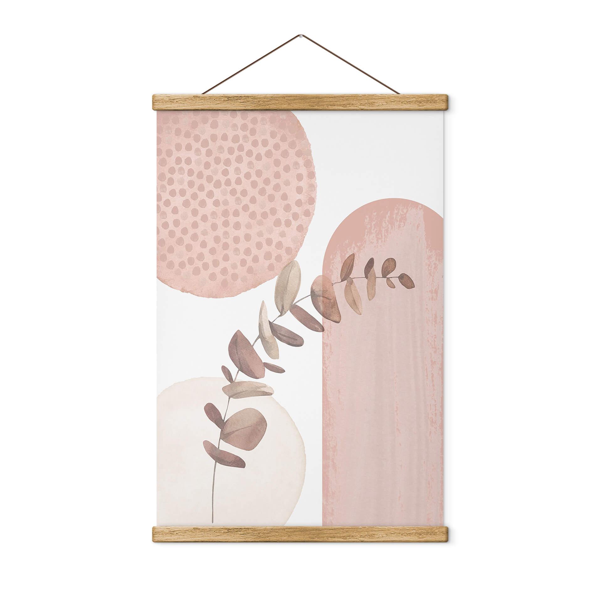 Tekstil plakat Moss - Boho Pink