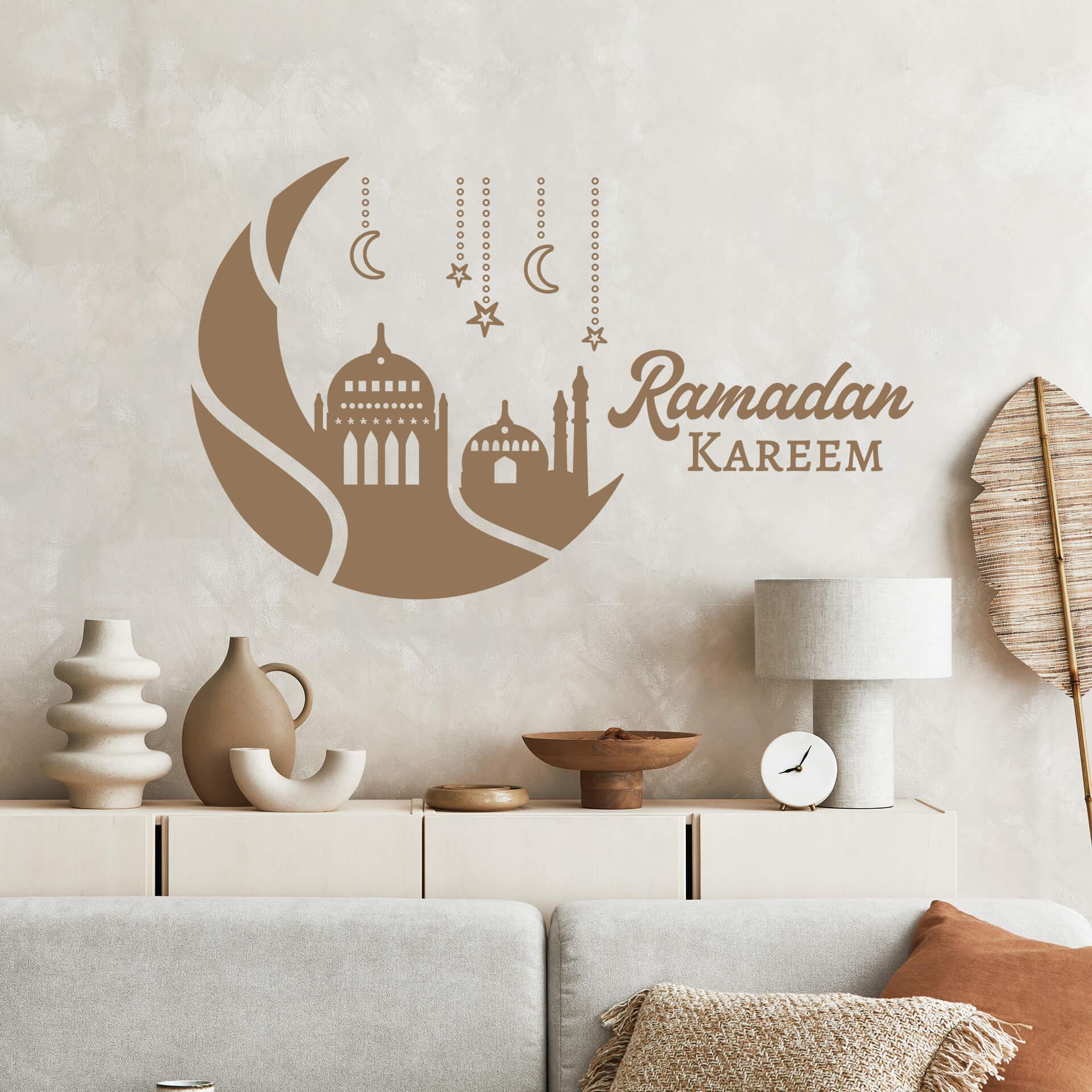 Wandtattoo Ramadan Kareem - Mondsilhouette
