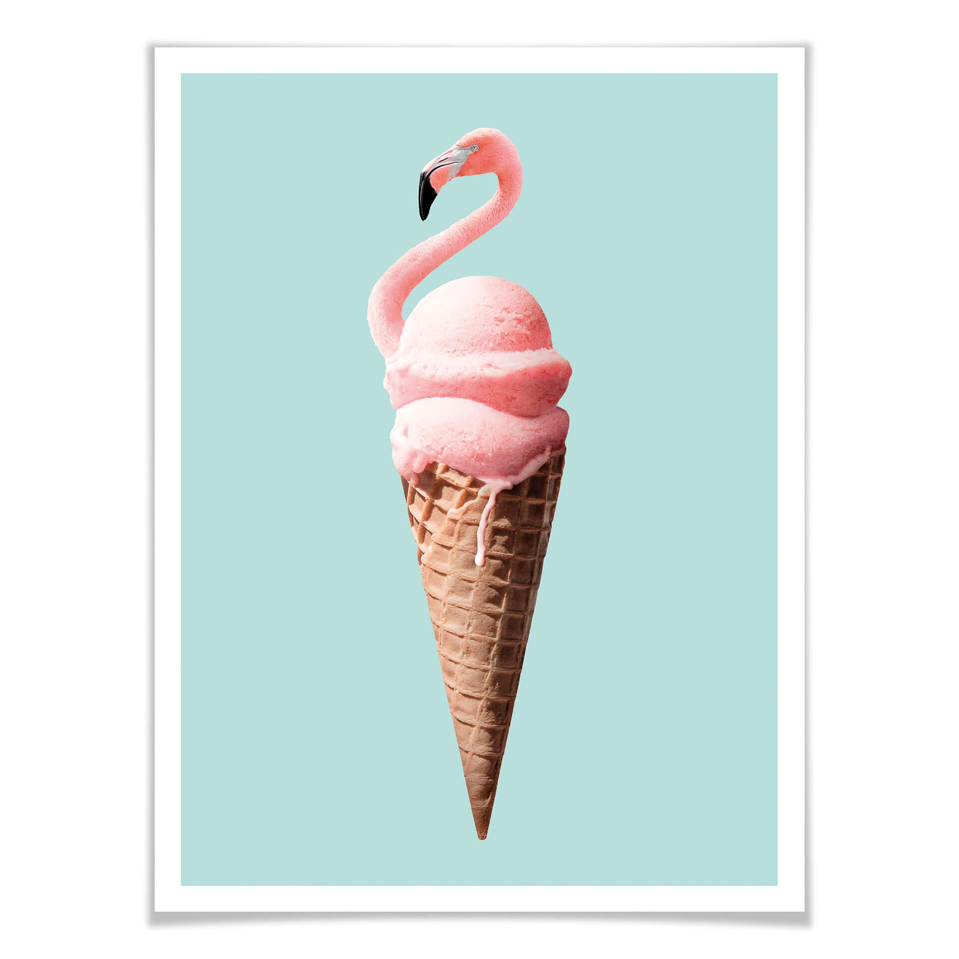 Plakat Loose - Lody Flamingo