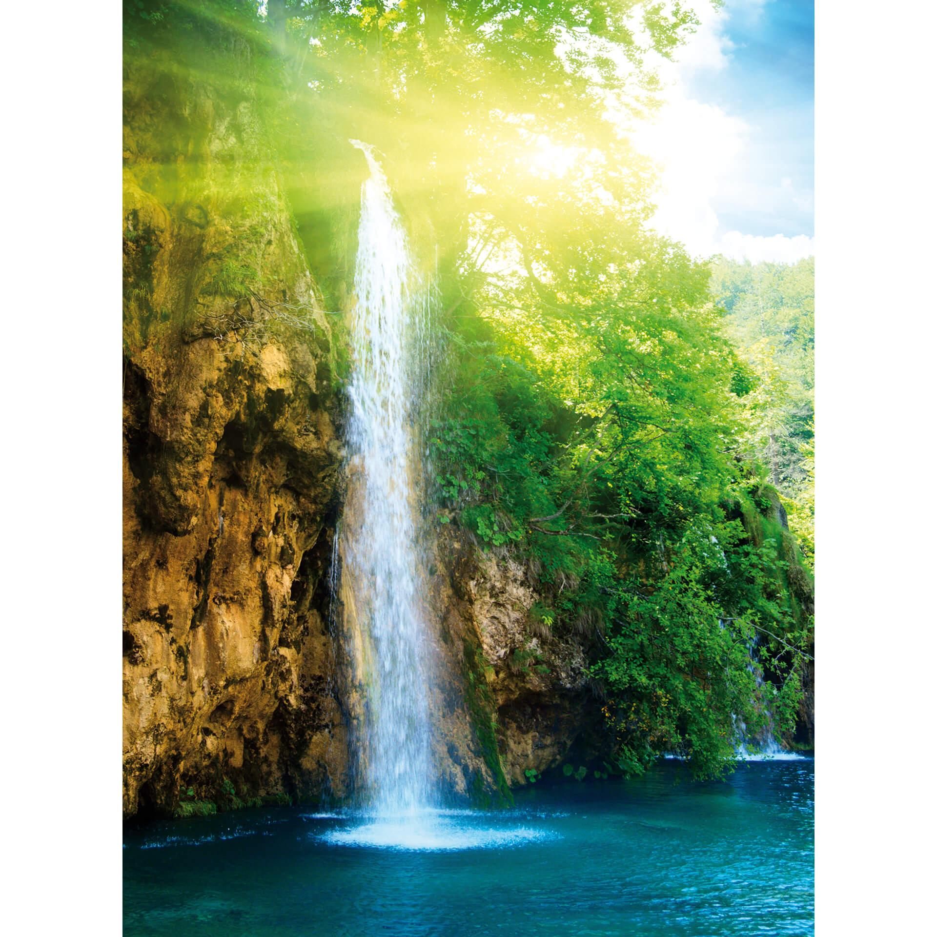 Fotobehang Blauwe Waterval