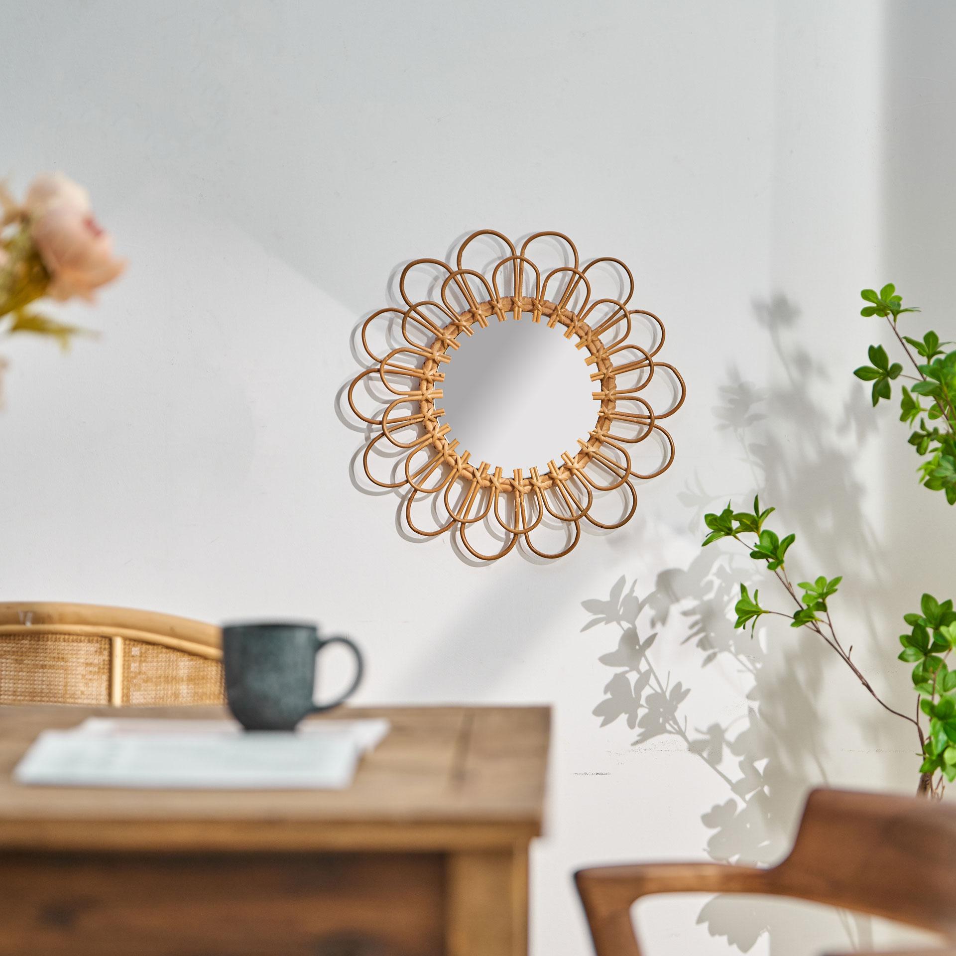 Wandspiegel rund gold Boho - Marrakesh - Ø 40 cm