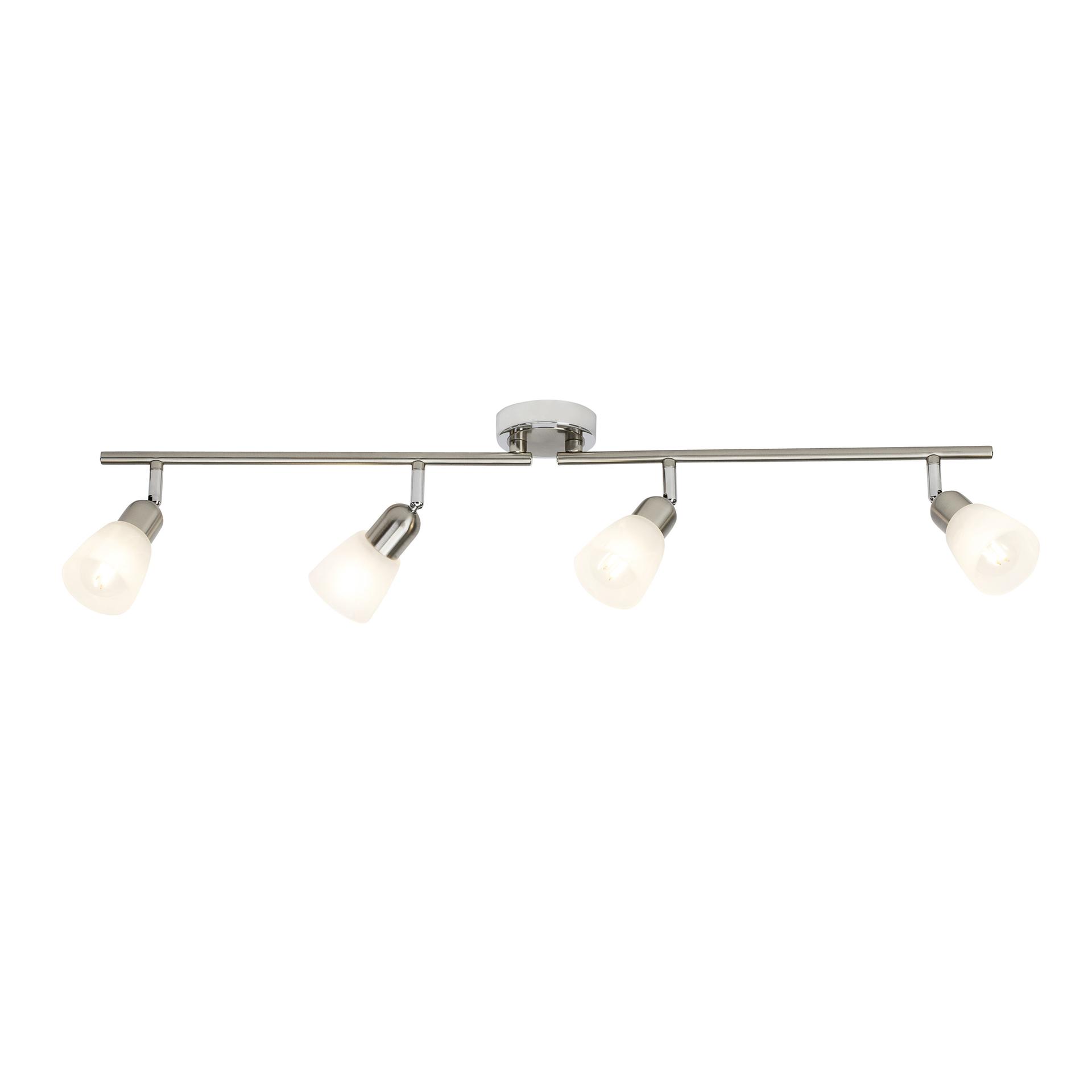 Spotrohr Benjamin, metallic, 70 x 17,5 cm, Glas Strahler