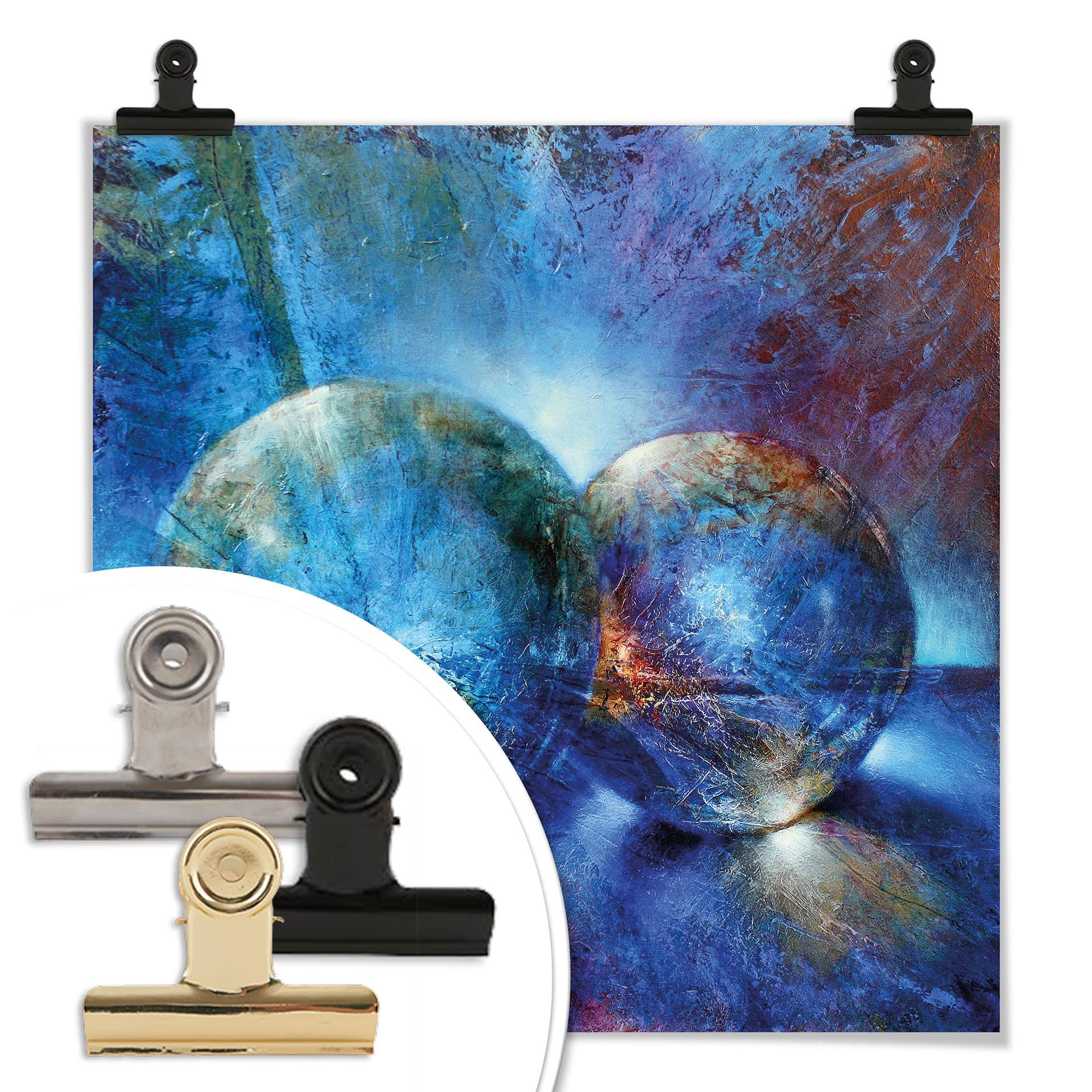 Plakat Schmucker - Dwa niebieskie marmury