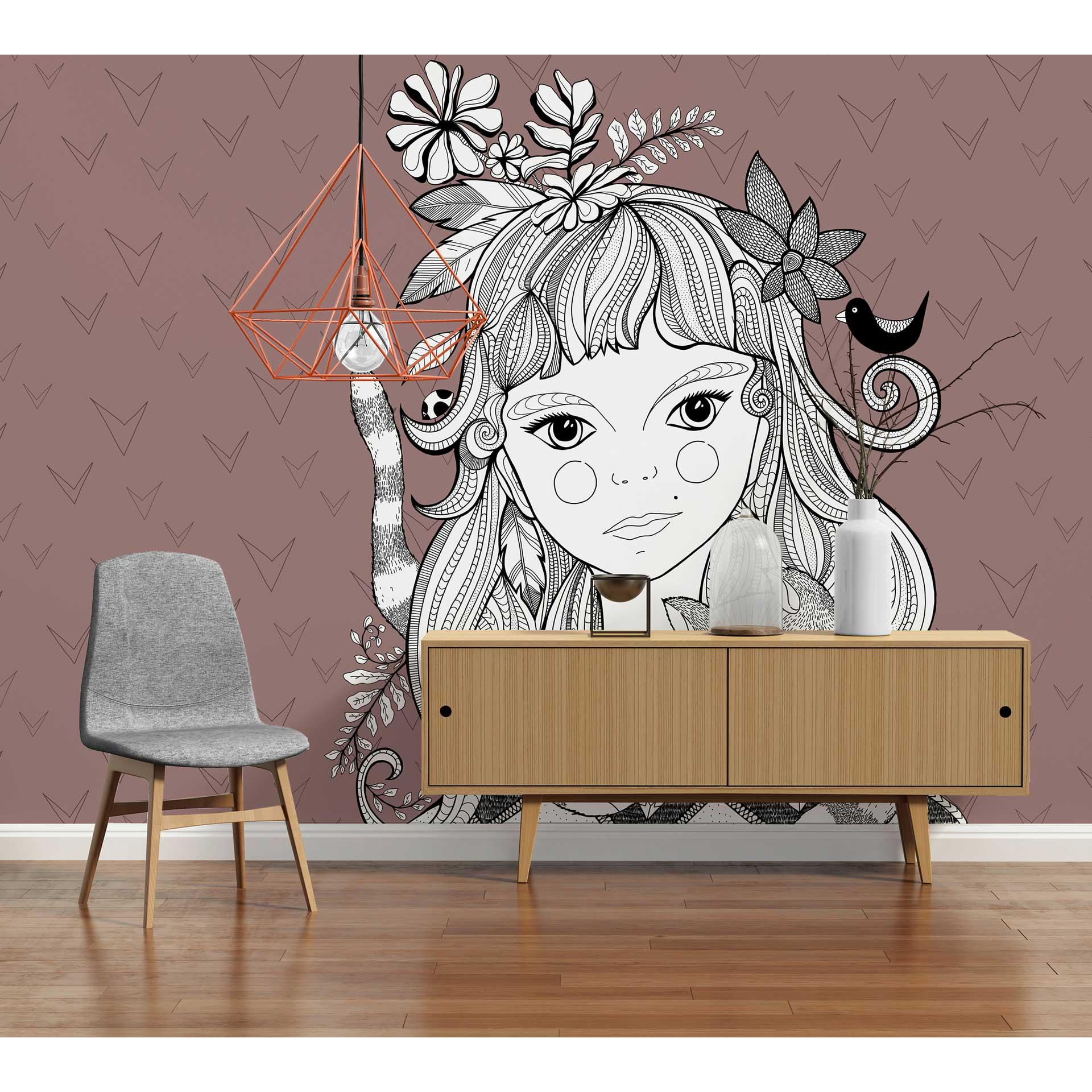 Livingwalls Fotobehang ARTist Catgirl