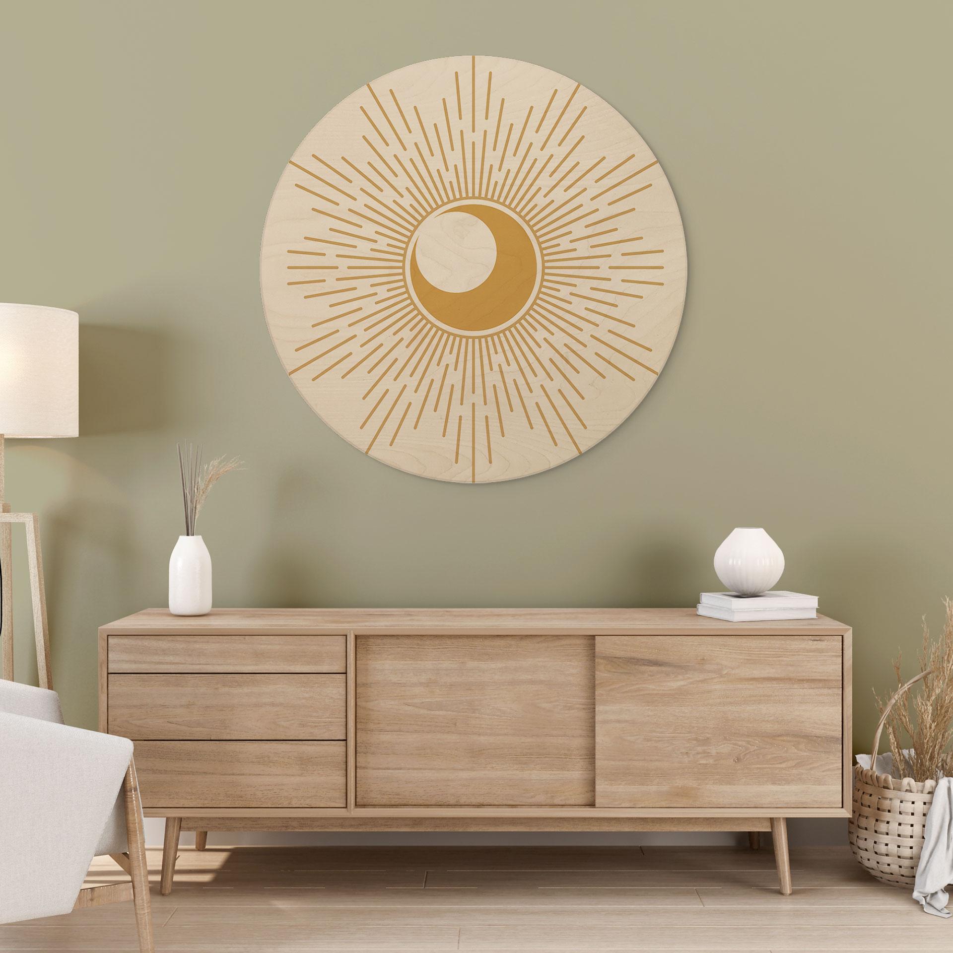Billede af træ Gyldne solstråler - KsanaKalpa - Rund