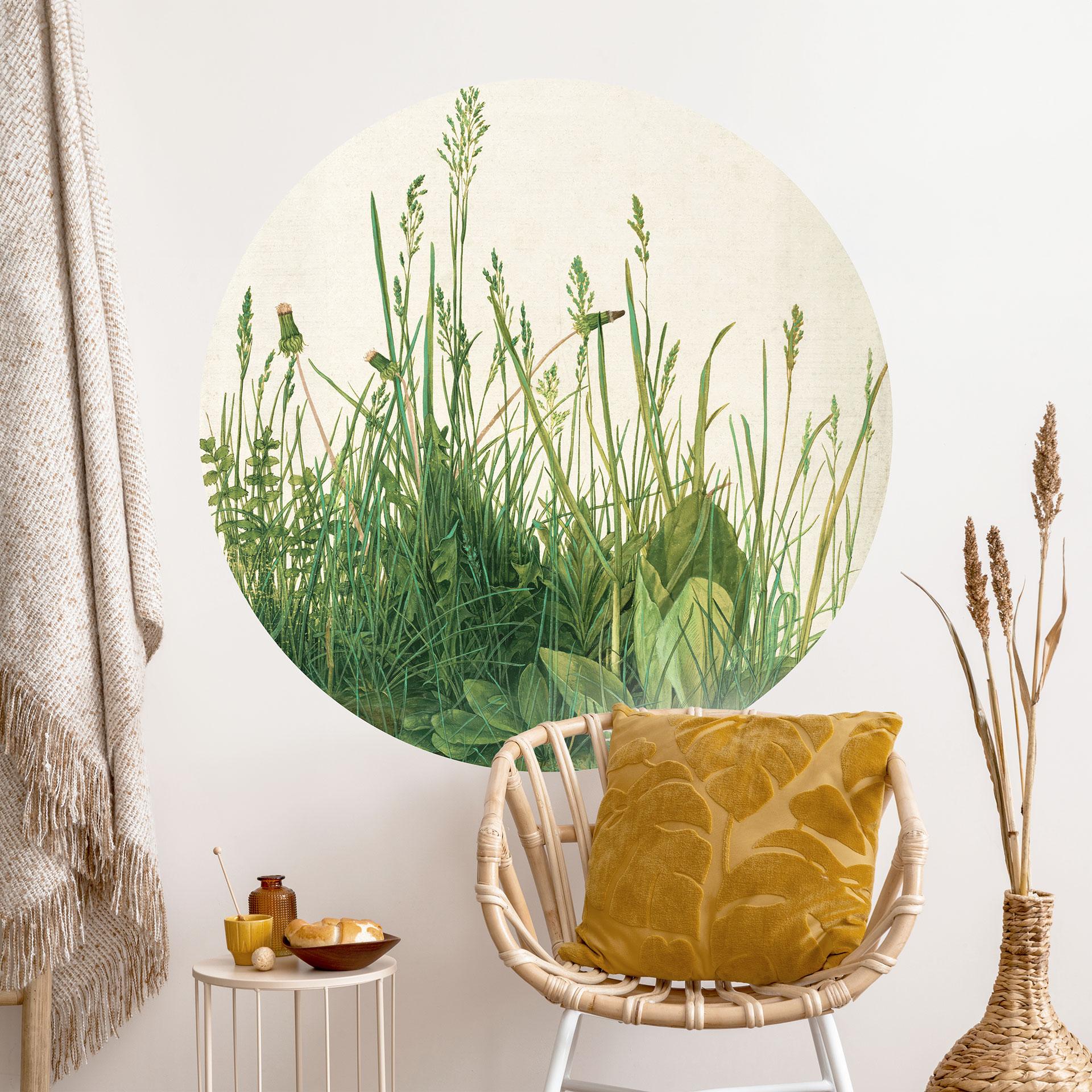 Wallsticker Dürer - Det store stykke græs - Rund