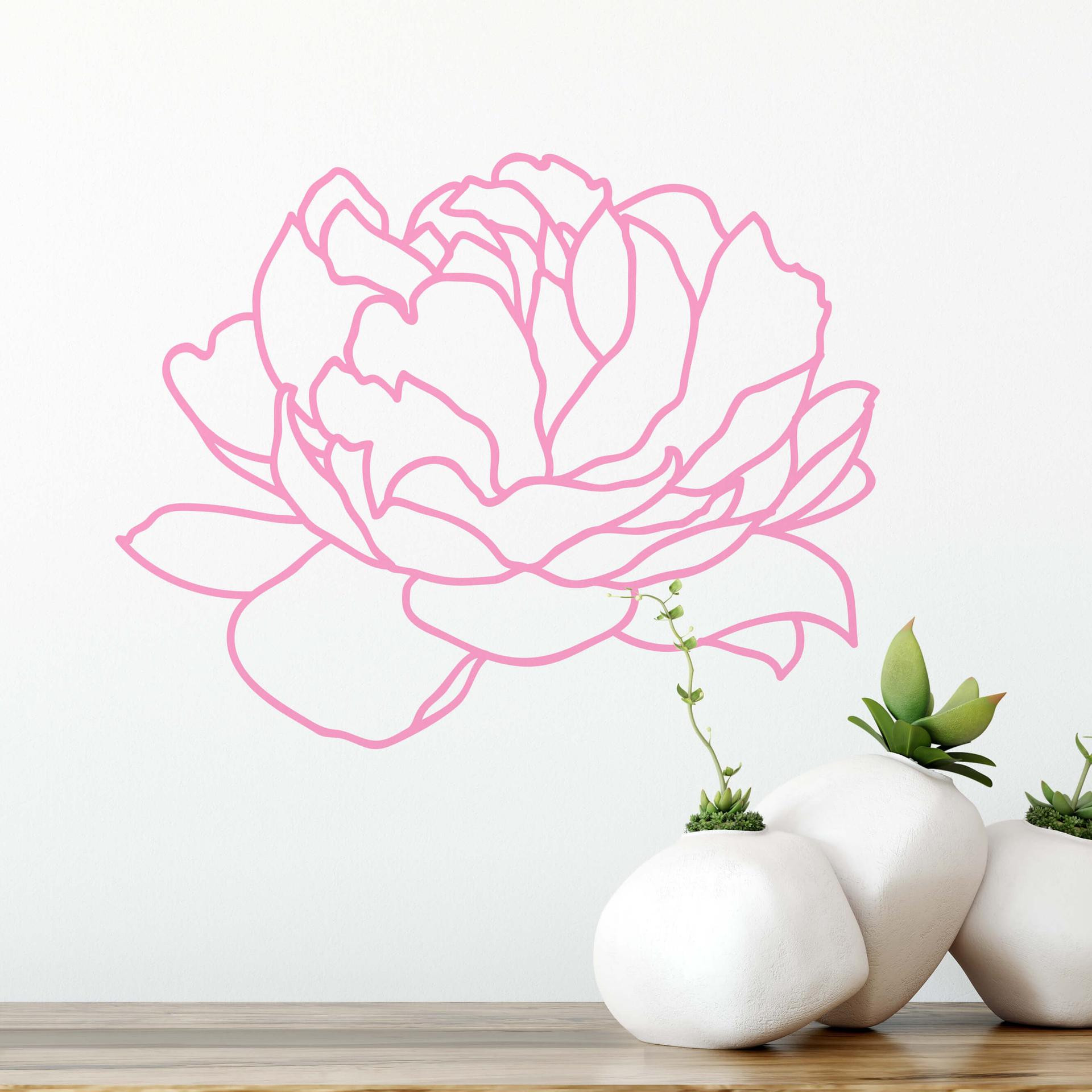 Muursticker Peony Blossom 02