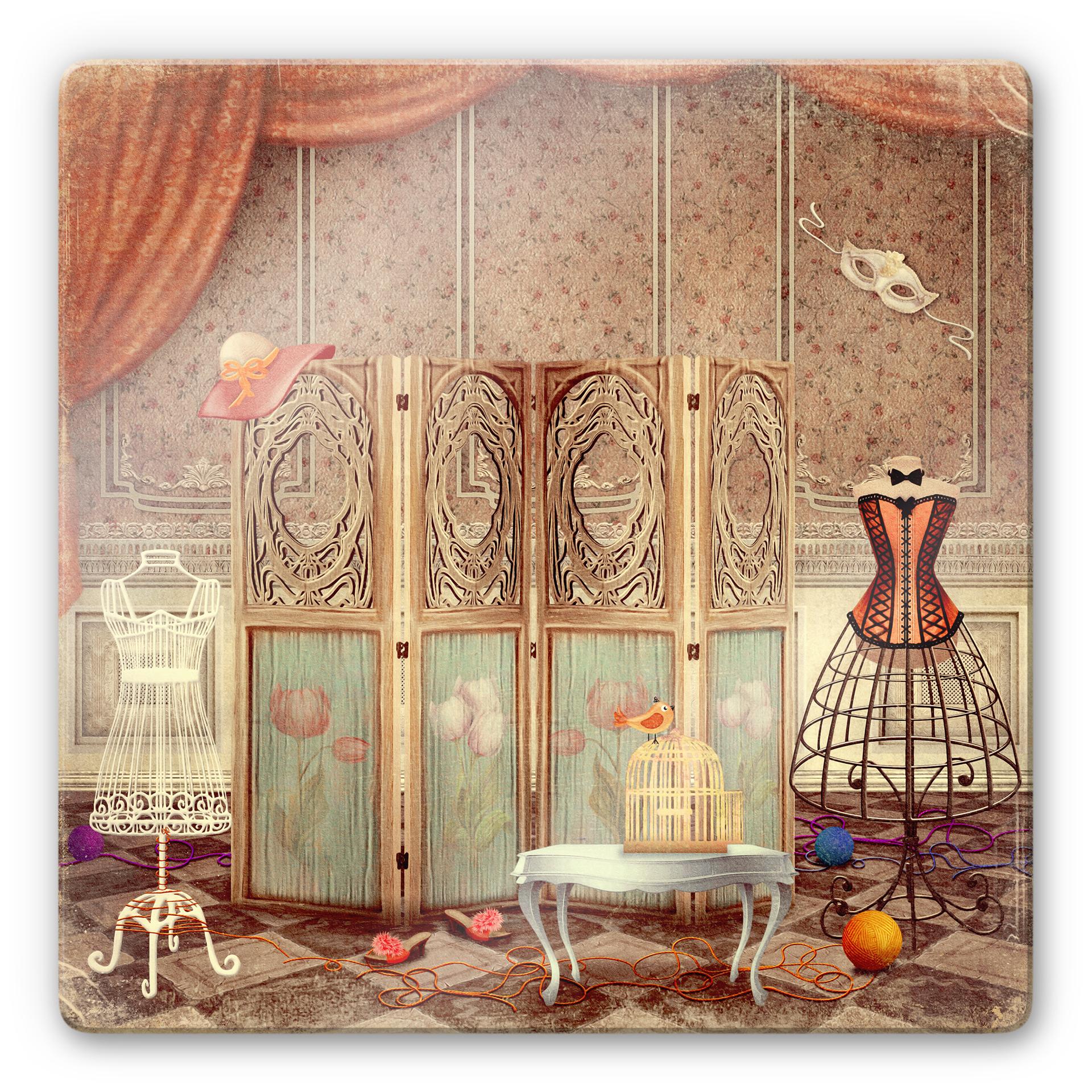 Tableau en verre - Chambre d'une princesse