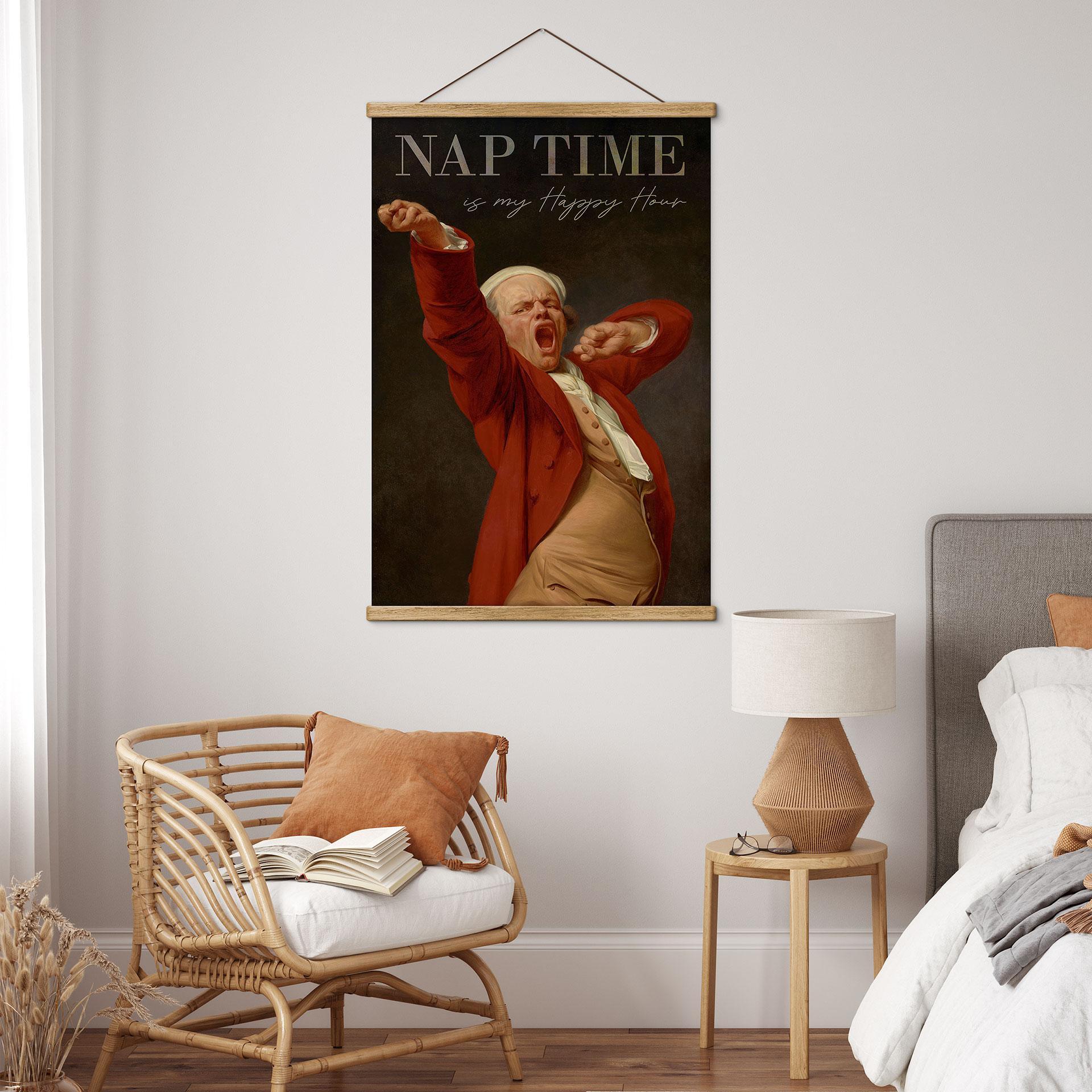 Tekstil plakat Lur - Inspireret af Ducreux - Selvportræt