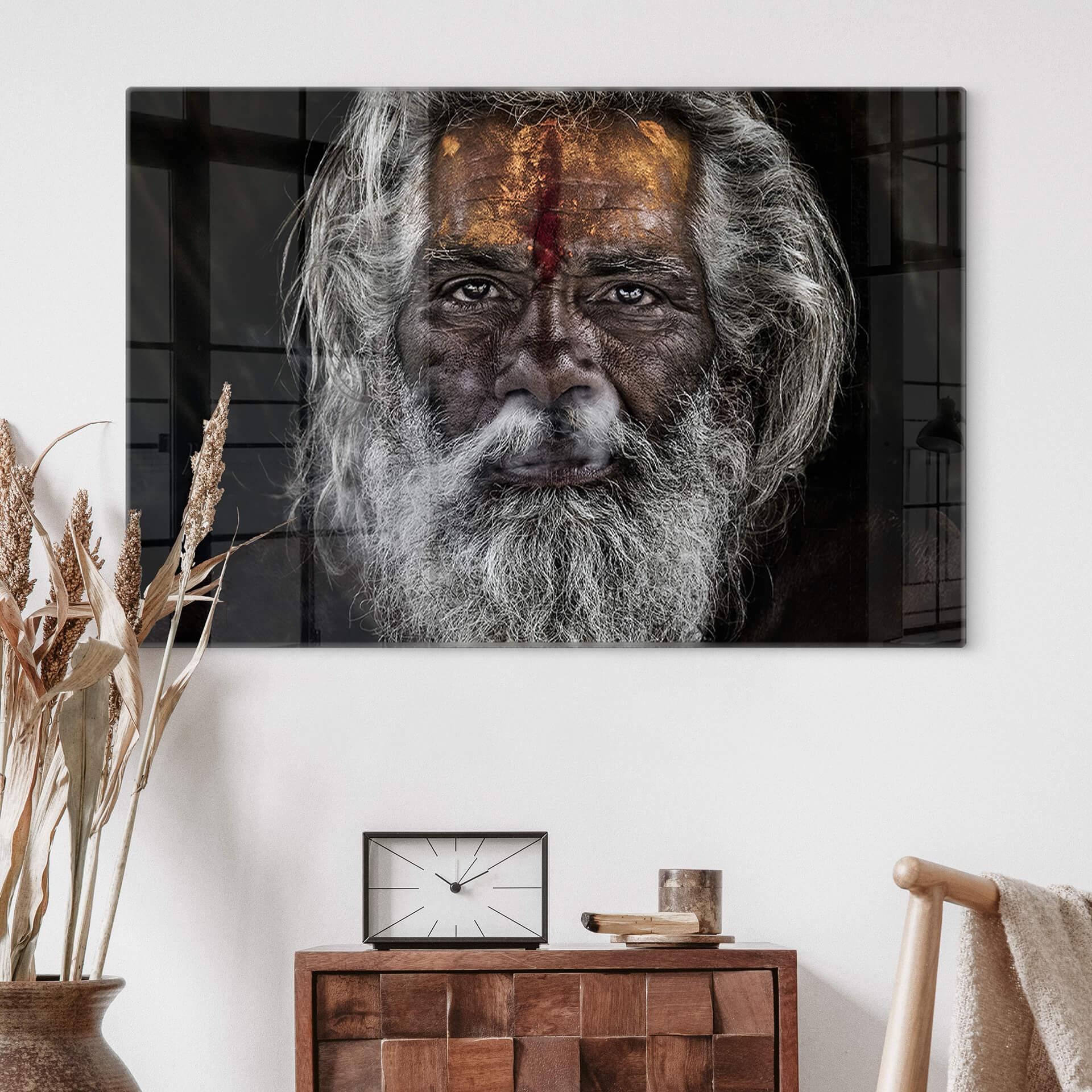 Glasbillede - Kuesta - Spiritualitet hos en sadhu i Indien